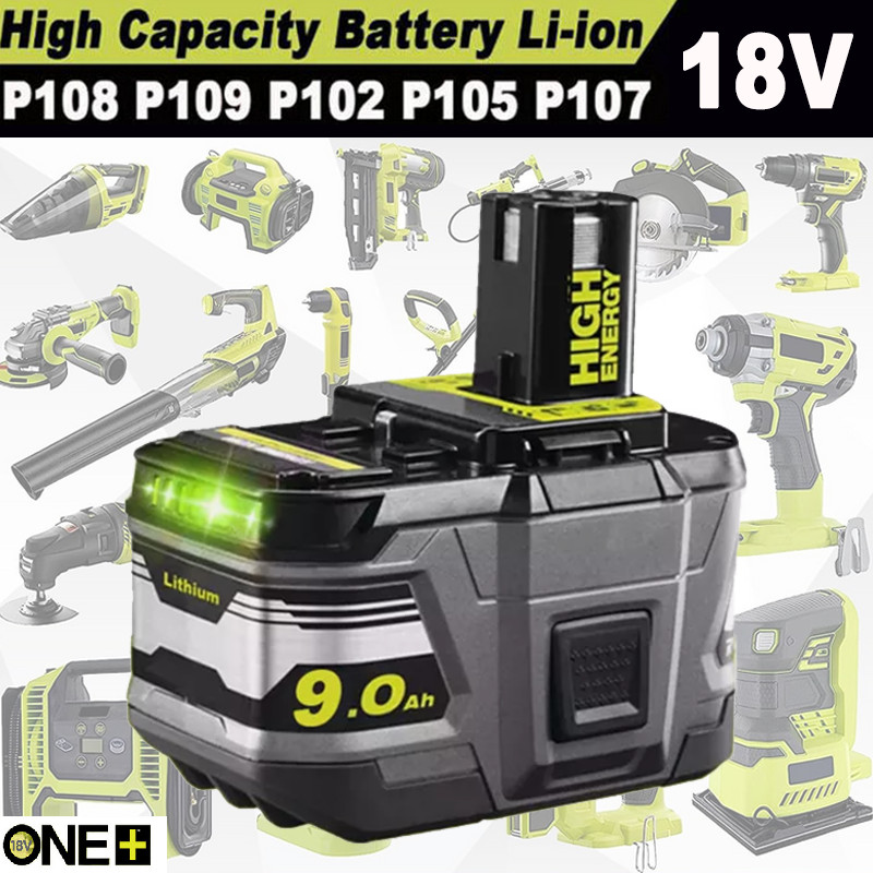 Brand New for Ryobi P108 One+ 18V 9Ah Lithium High Performance Battery PBP003 US