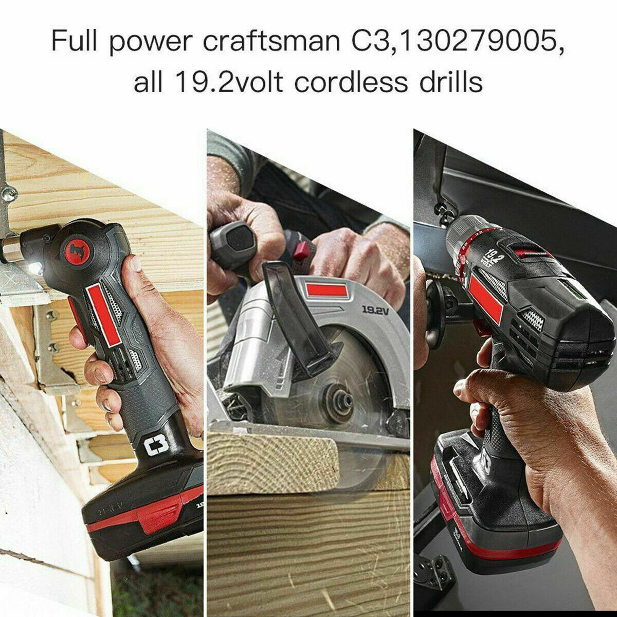 2Pack 19.2 Volt For Craftsman Battery C3 DieHard 130279005 11376 130279003 11375