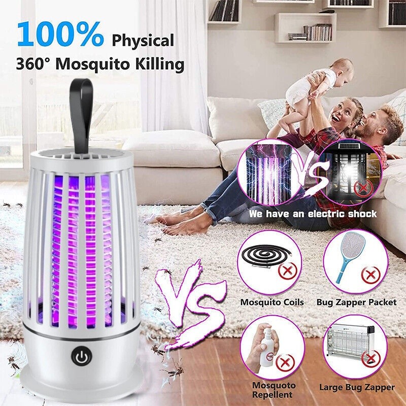 Electric Mosquito Insect Fly Bug Zapper Killer LED Light Trap Pest Control Lamp