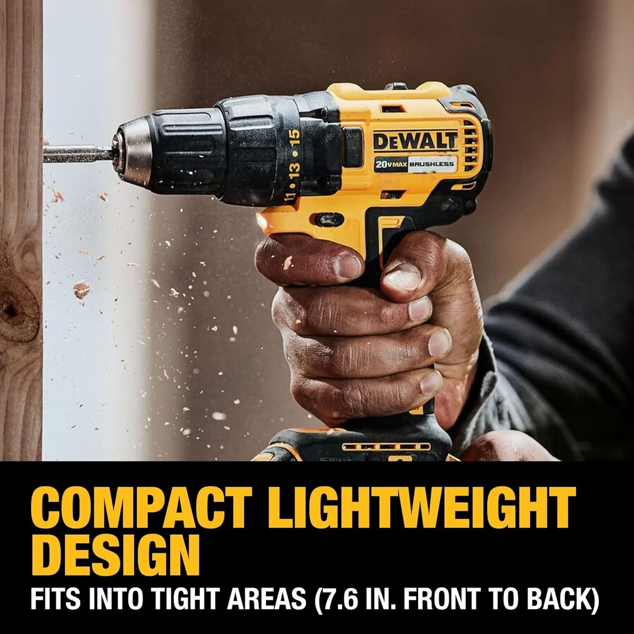 DEWALT 20V MAX Cordless Drill Driver Kit, Electric Drill, Brushless 1/2 Inch
