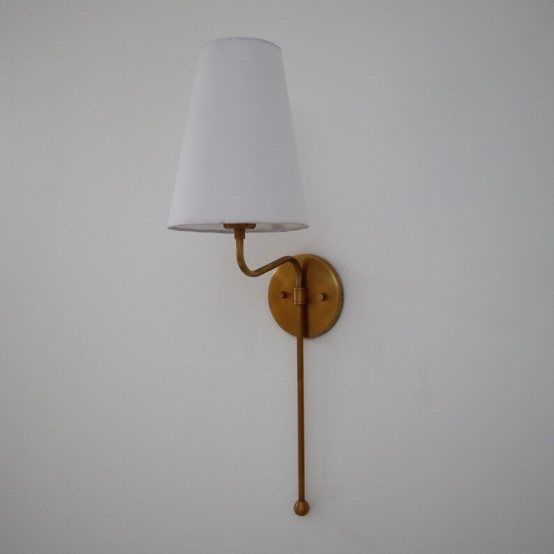 Glimmering Elegance Handcrafted Brushed Brass Wall Lamp Brilliance Bedroom Lamp