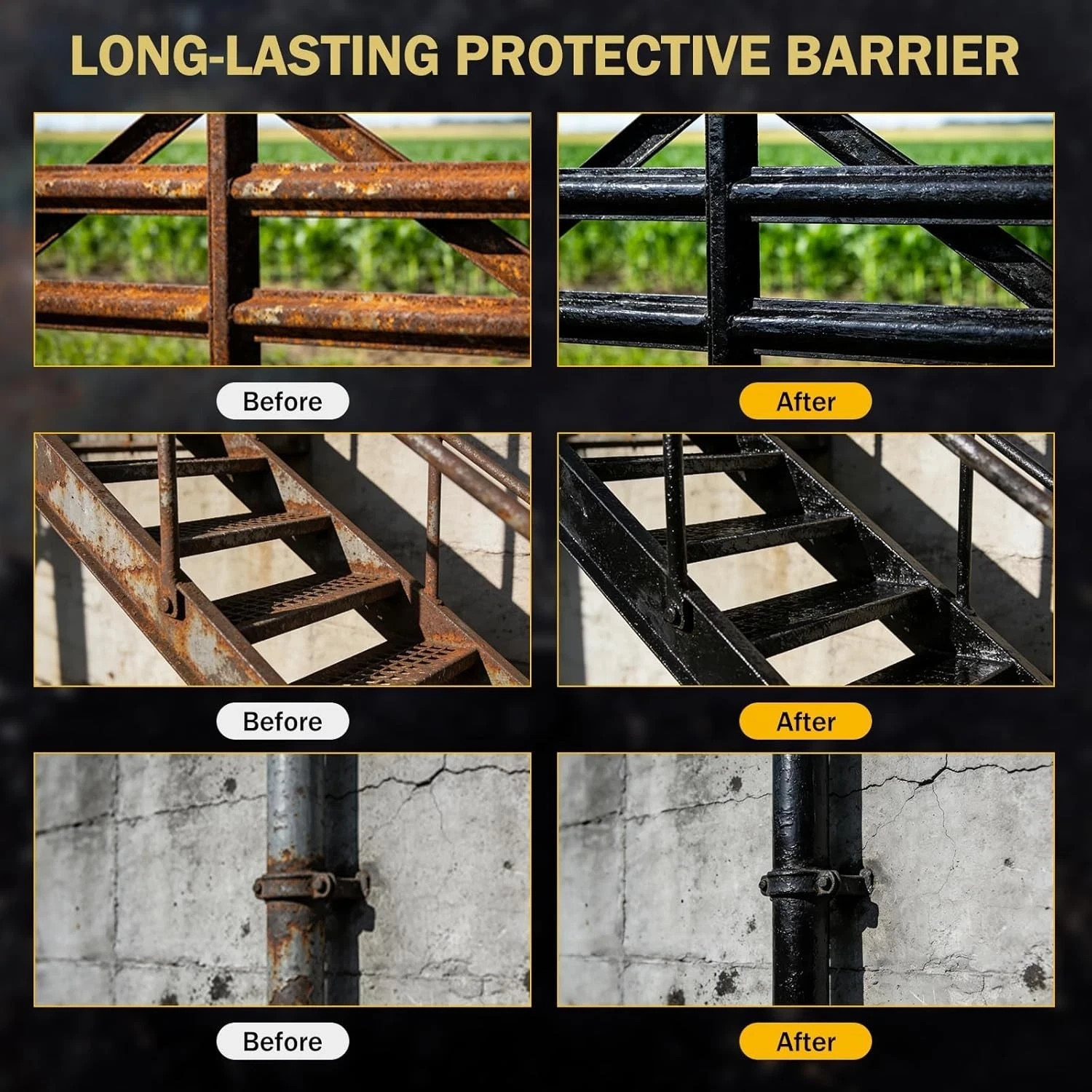 2 in 1 Rust Converter & Metal Primer, 42 Oz Black Rust Inhibitor Paint for Metal
