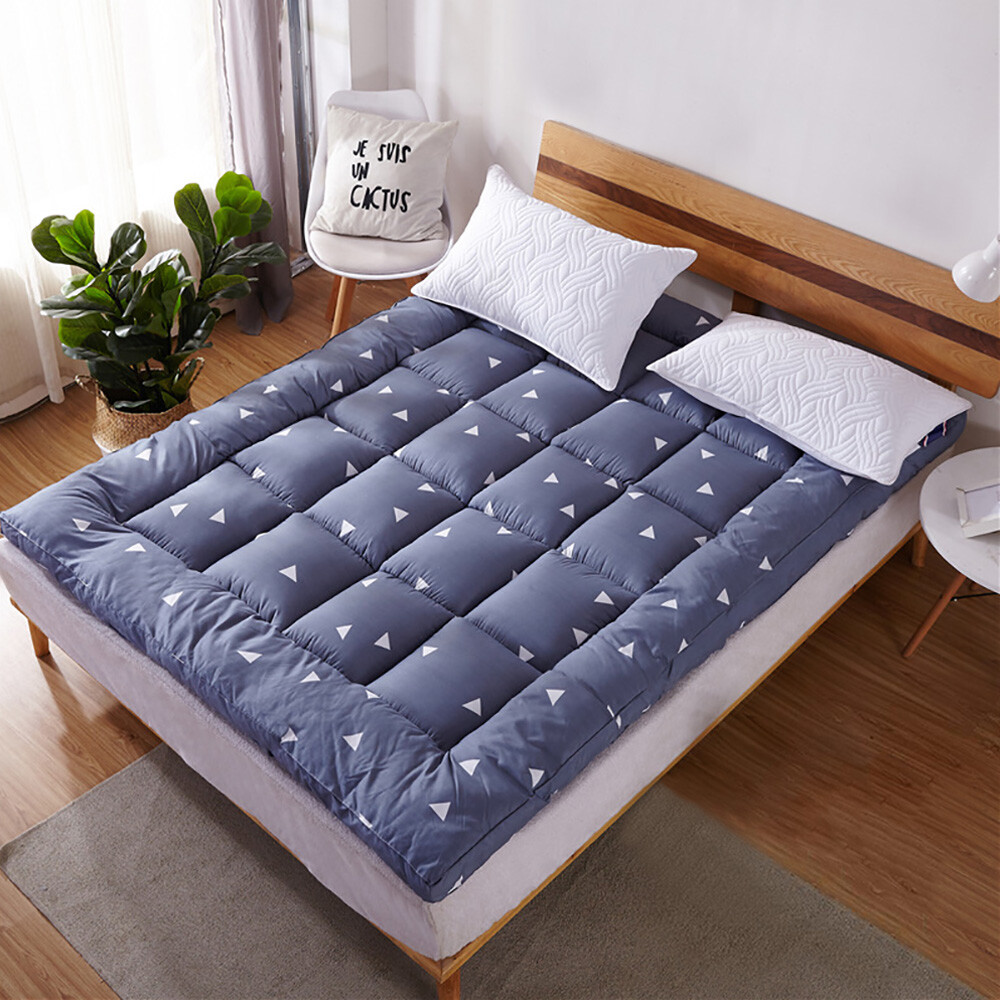 Soft Thick Mattress Pad Topper Quilted Fitted Mattress Protector Foldable Pad