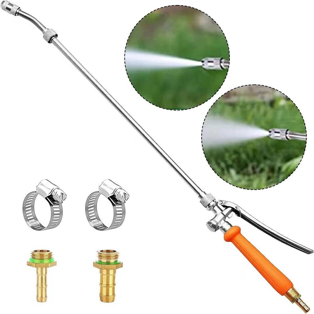 29” Sprayer Wand Replacement, 3/8″ Brass Barb Universal Stainless Sprayer Wand