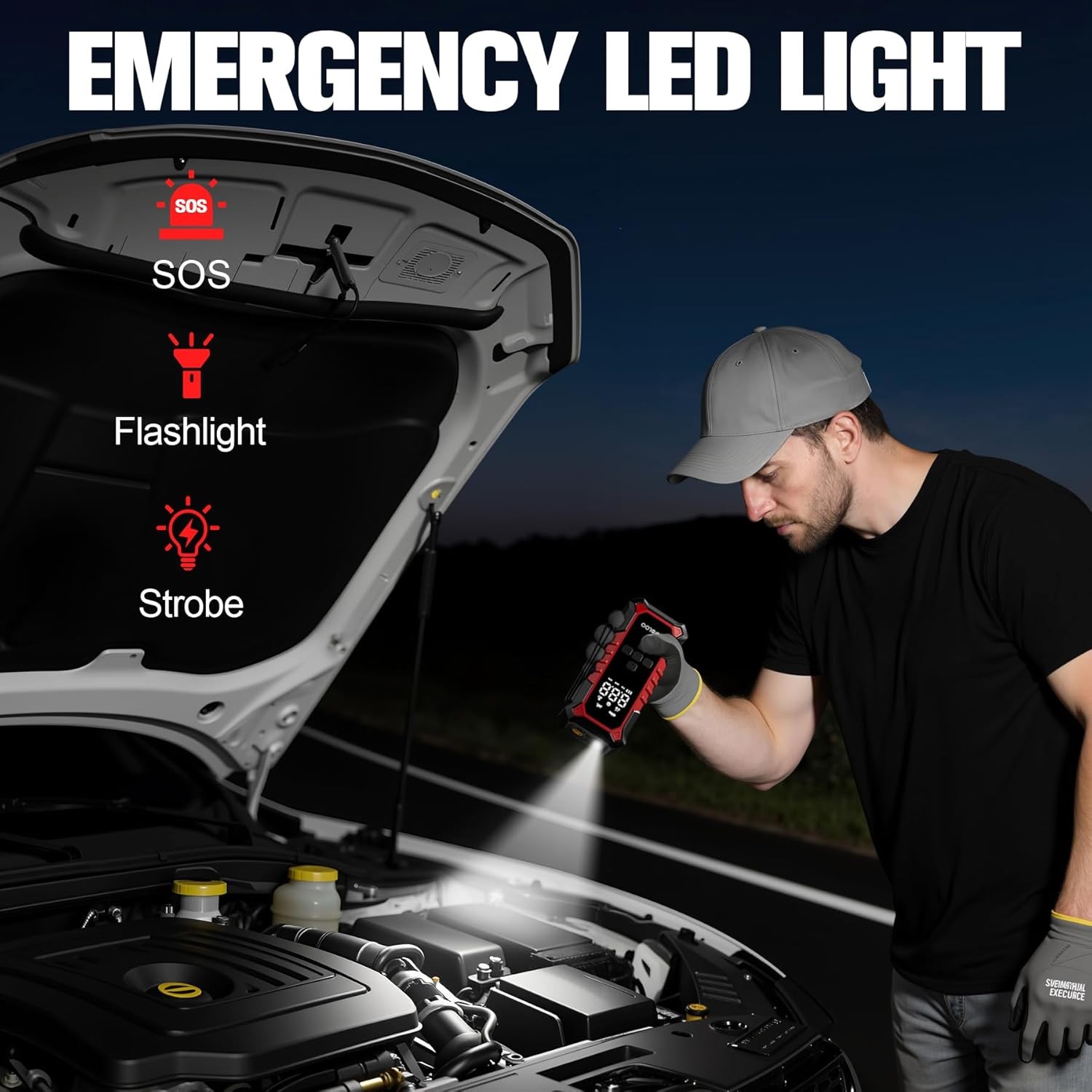 Portable Cordless 160 PSI 7500mAh Air Compressor Tire Inflator for Cars