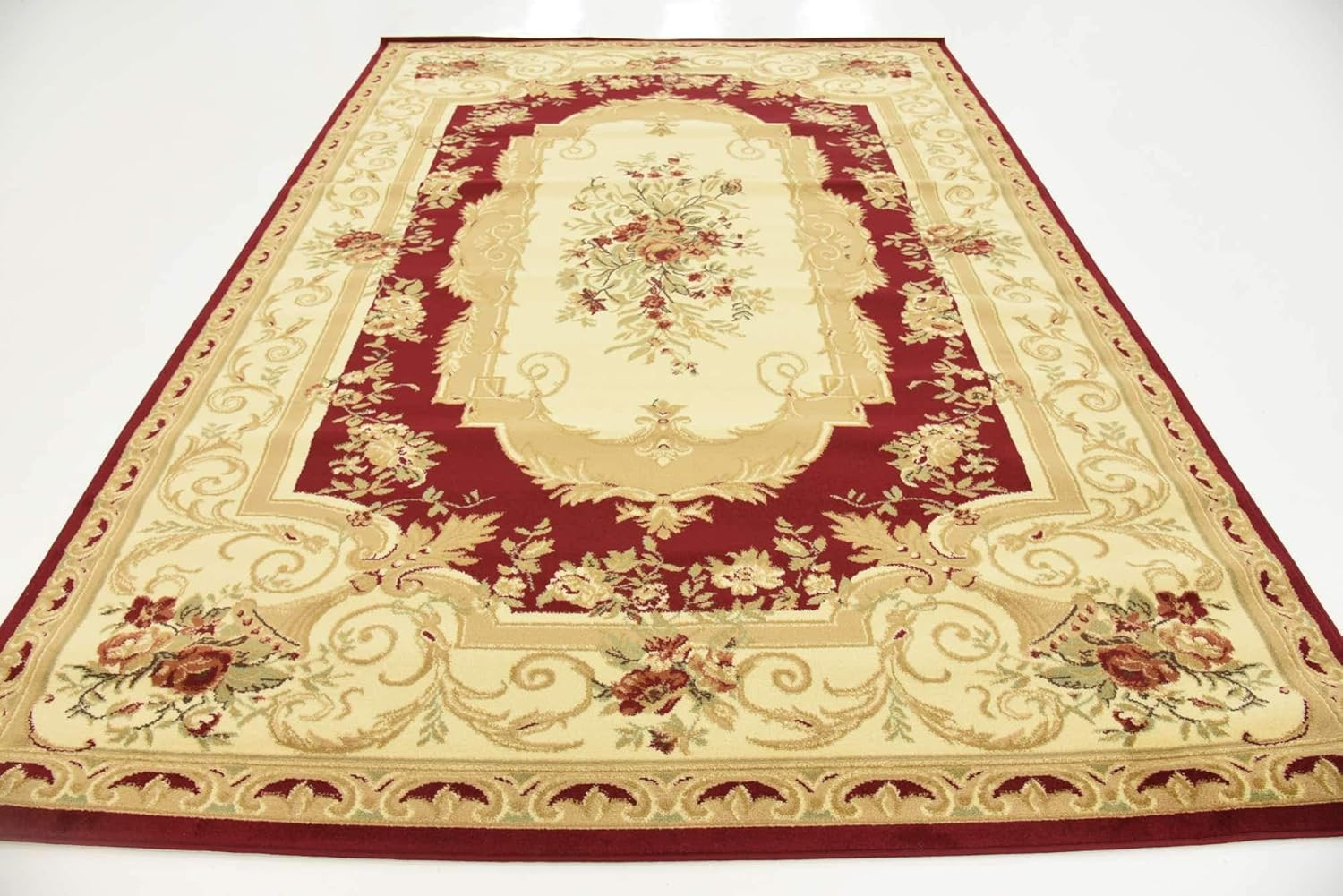 Elegant Versailles Collection Area Rug – Henry 7’1″ x 10′ Red/Brown