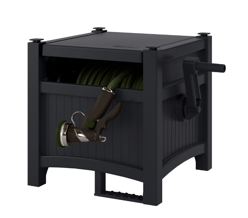 Suncast 100FT Hose Hideaway Durable Resin Hose Reel Storage