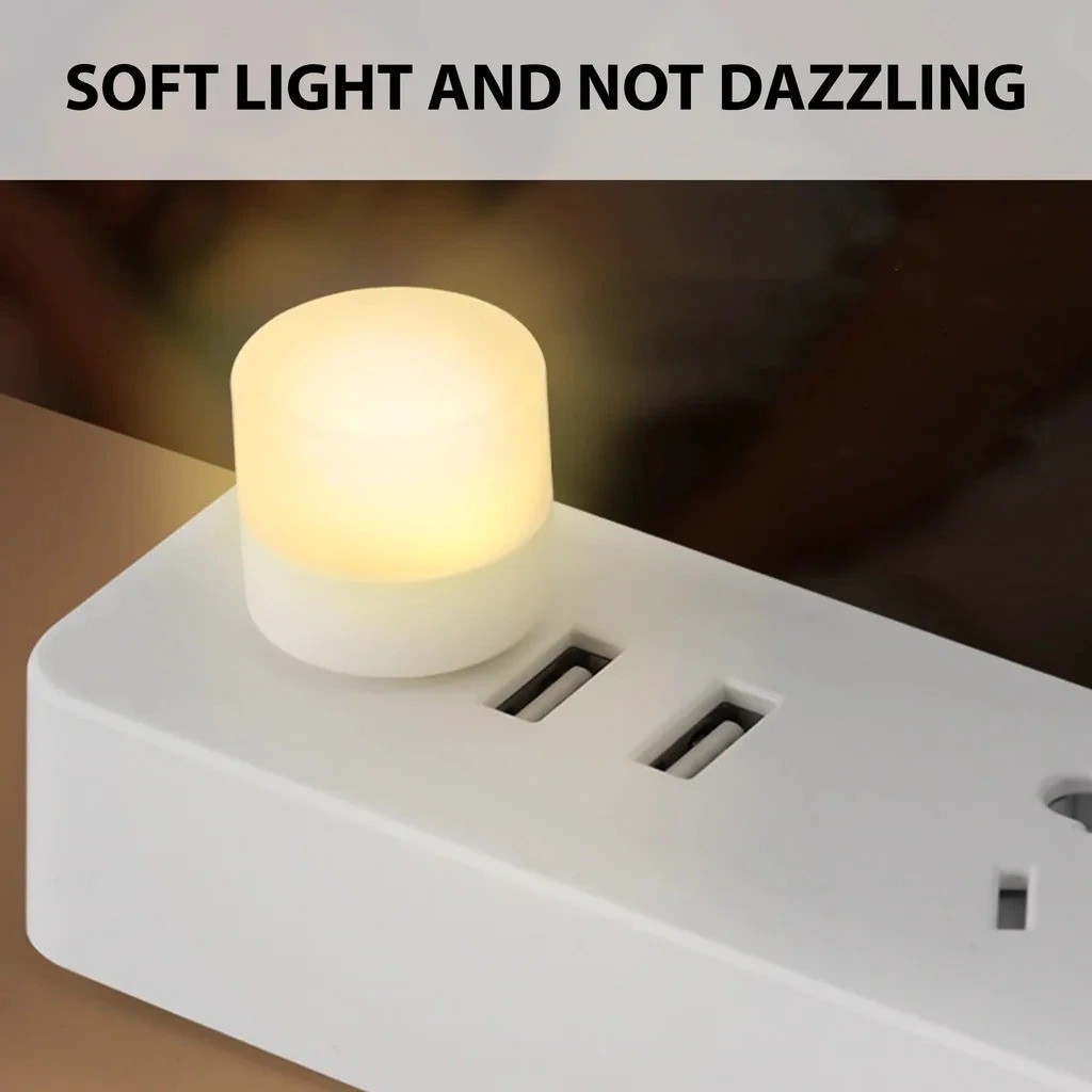 3PCS USB Night Light Mini LED Plug Lamp Power Bank Reading Eye Protection