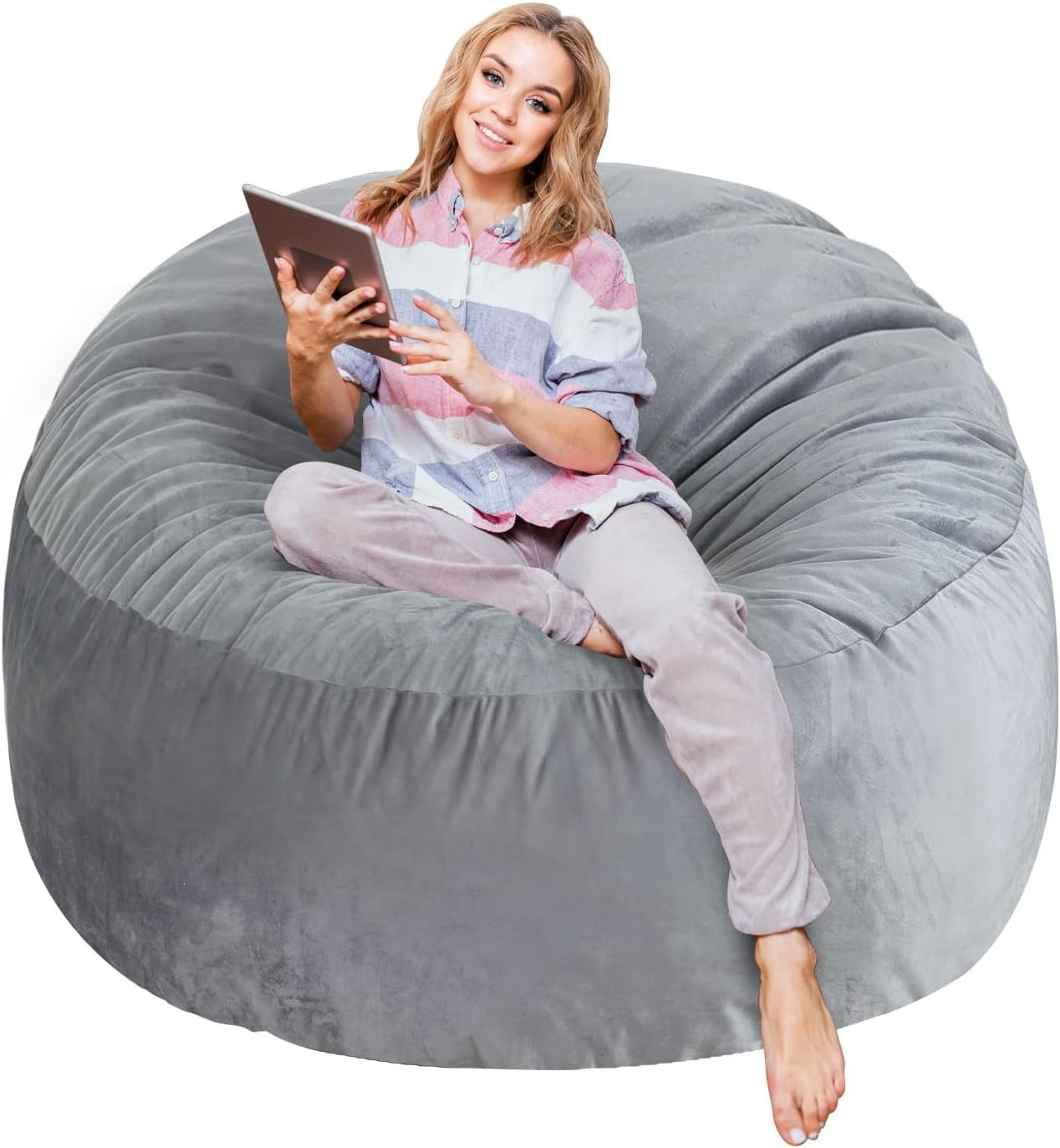 3 Ft Large Bean Bag Chairs for Adults/Teens, w/Memory Foam Filling, High Quality