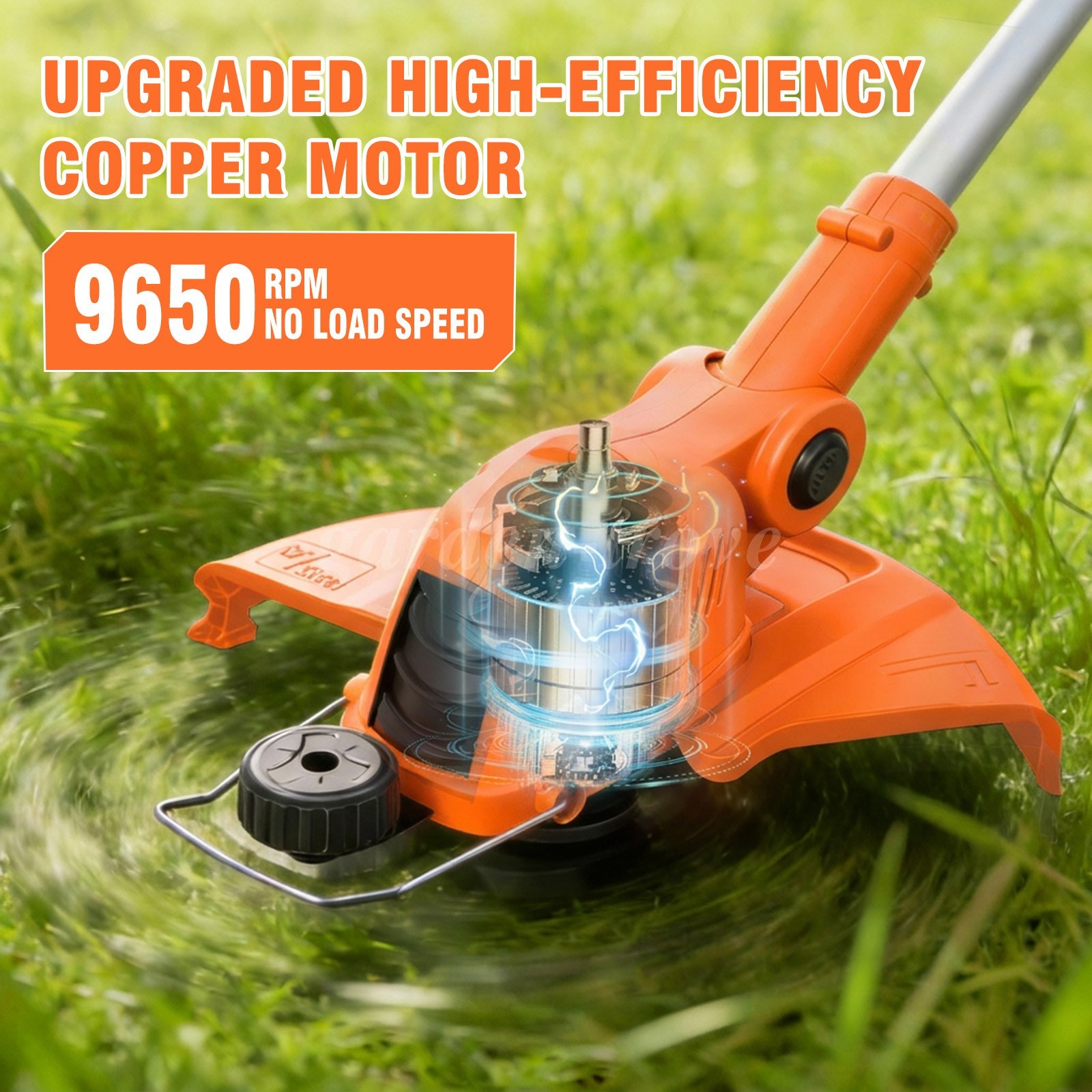 12″Electric Cordless Grass String Trimmer Lawn Edger Weed with Battery & Charger
