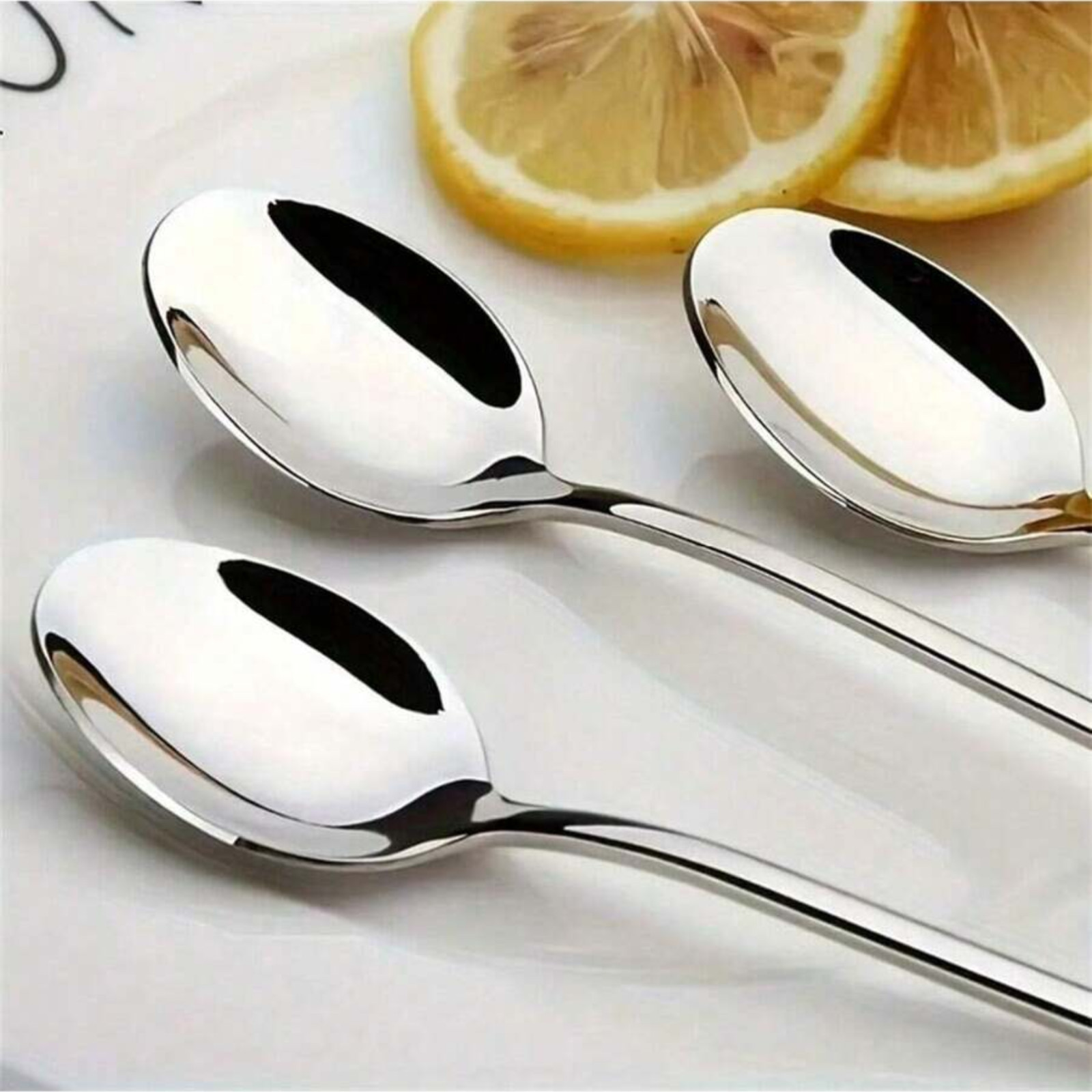 4/8pcs 7.5″ Stainless Steel Mixing Spoons Long Handle Iced Tea & Ice Cream Spoon