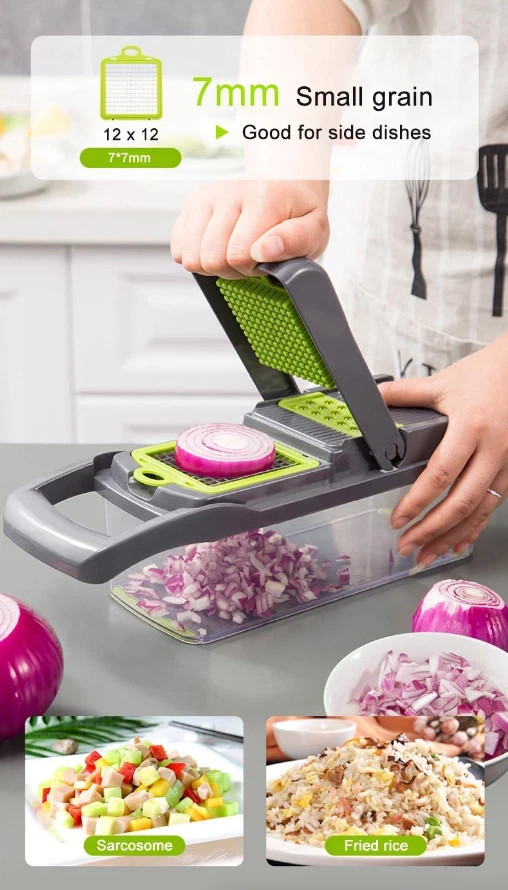 16-In-1 Vegetable Fruit Chopper Cutter Food Onion Veggie Dicer Slicer Kitchen