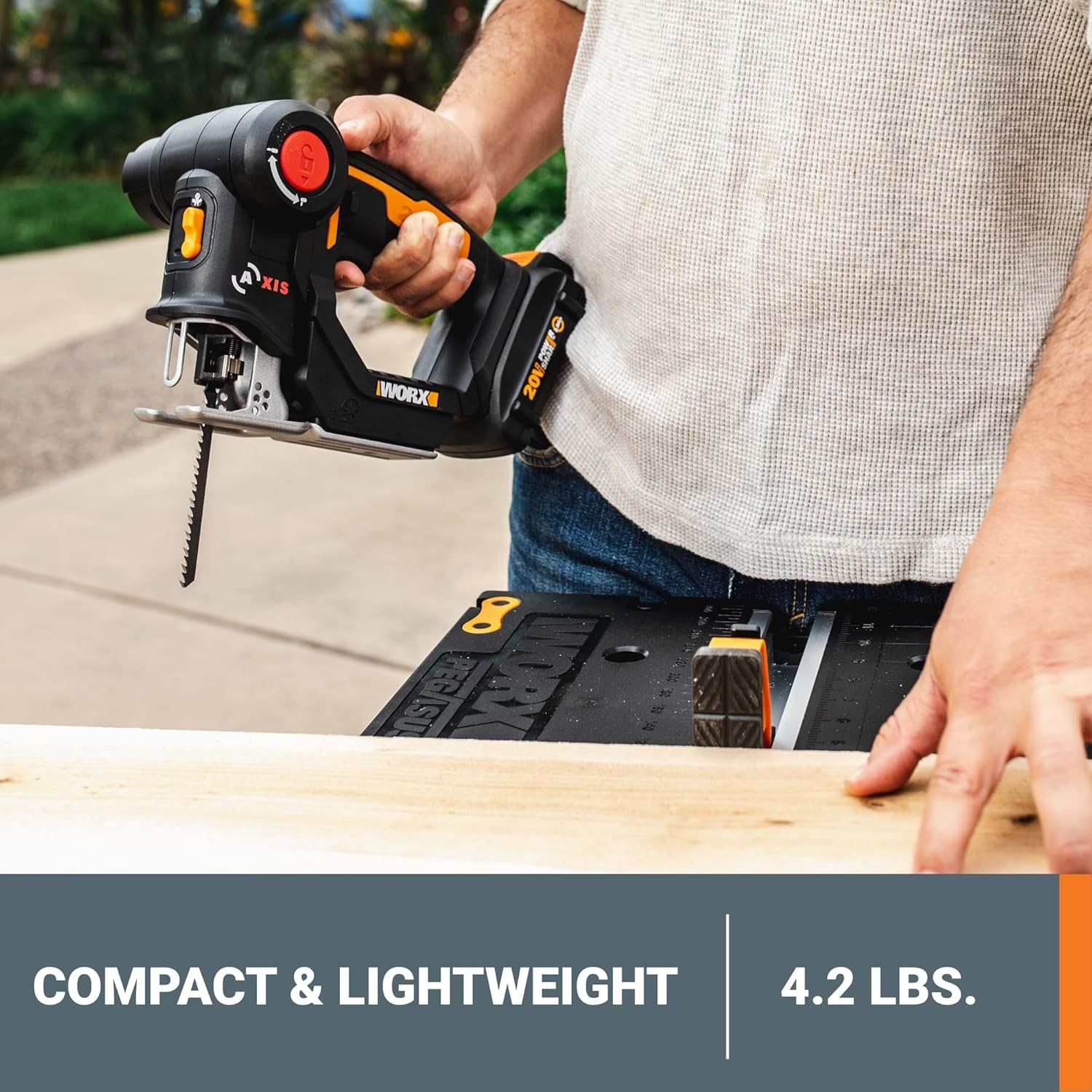 WX550L.9 Worx Axis 20V Reciprocating & Jig Saw -Tool Only (No Battery/Charger)