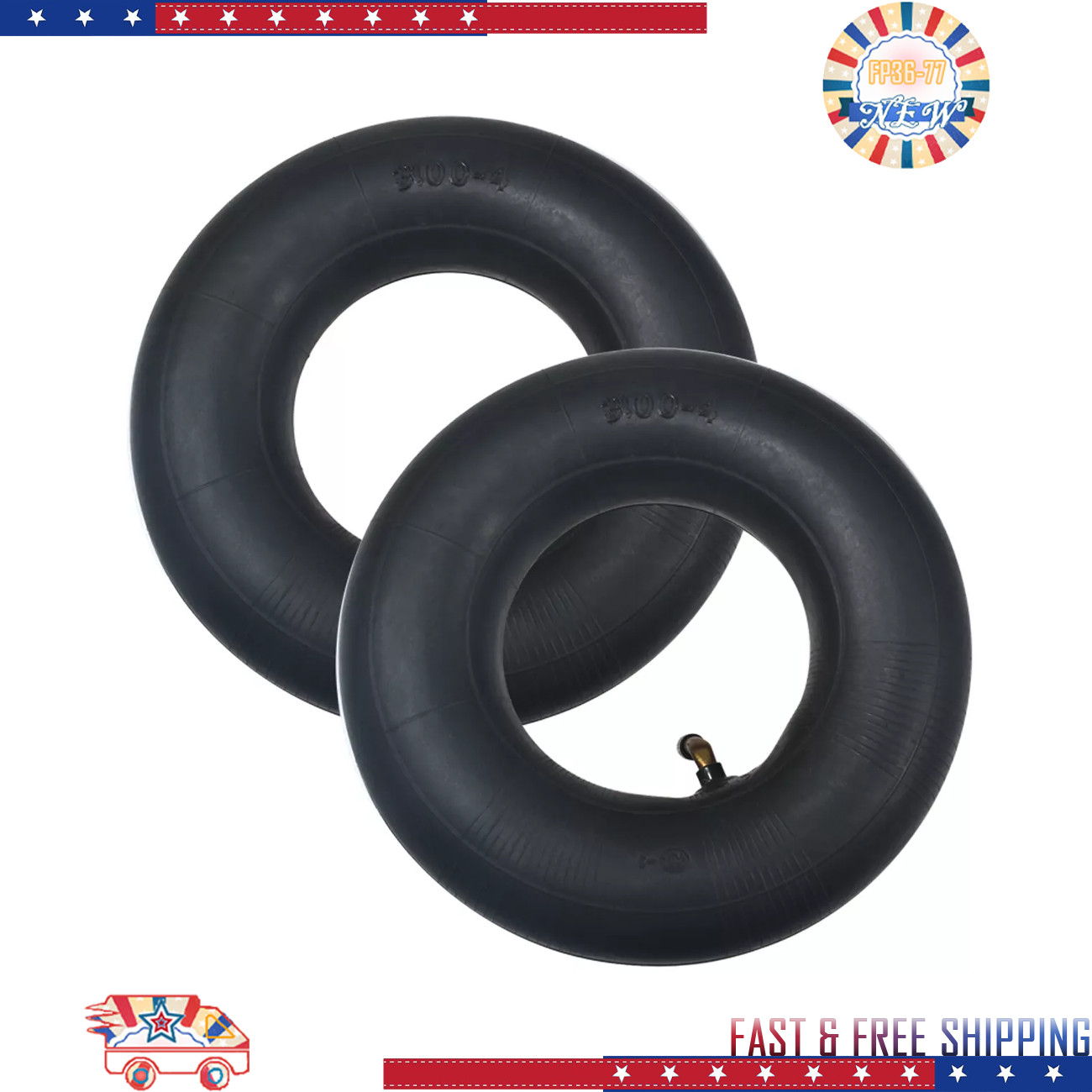 2 Heavy Duty 10″ x 3″ 3.00-4 Inner Tube 260×85 Tire Super Gas Electric Scooter