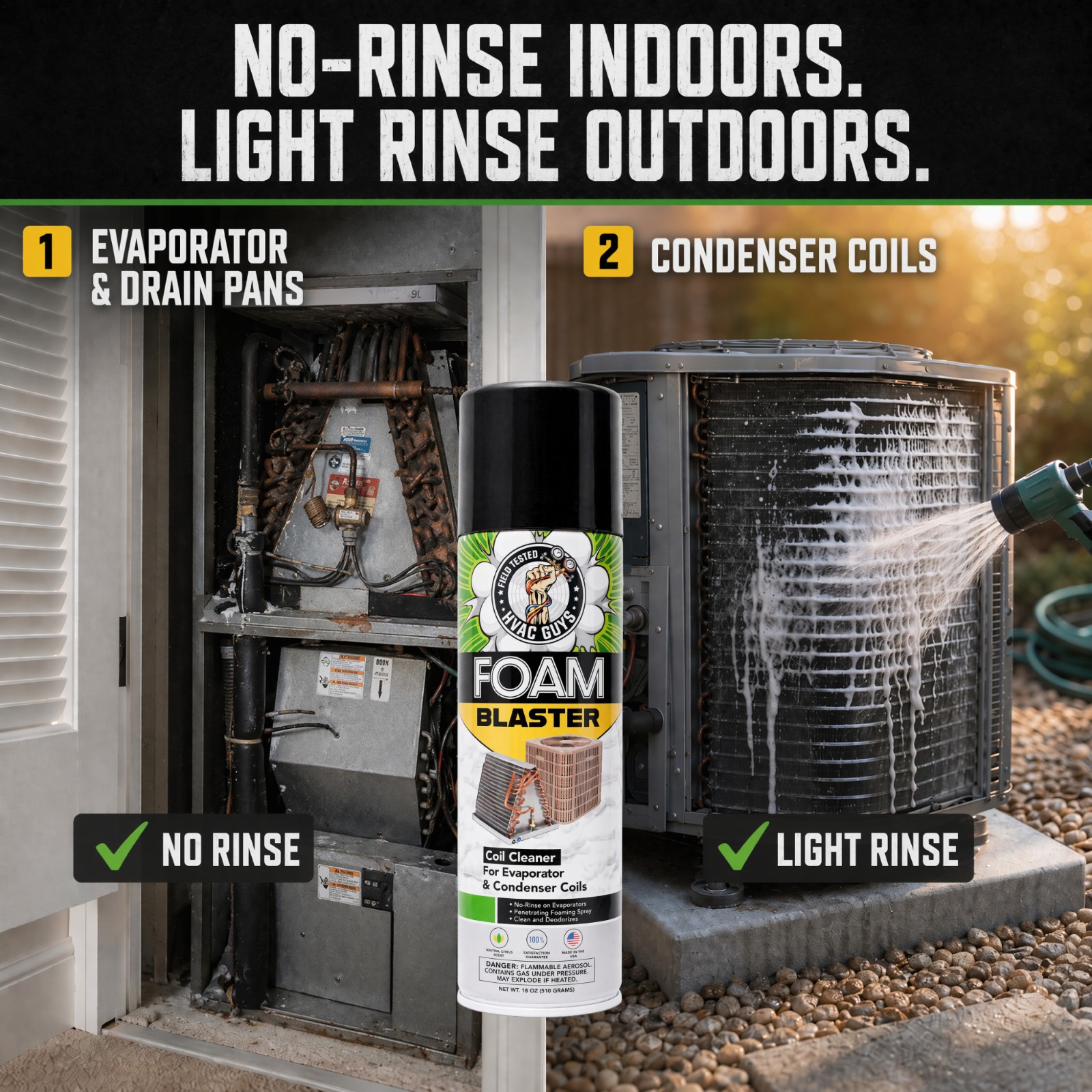 HVAC Guys Foam Blaster – Coil Cleaner & Deodorizer for HVAC & Automotive Filters