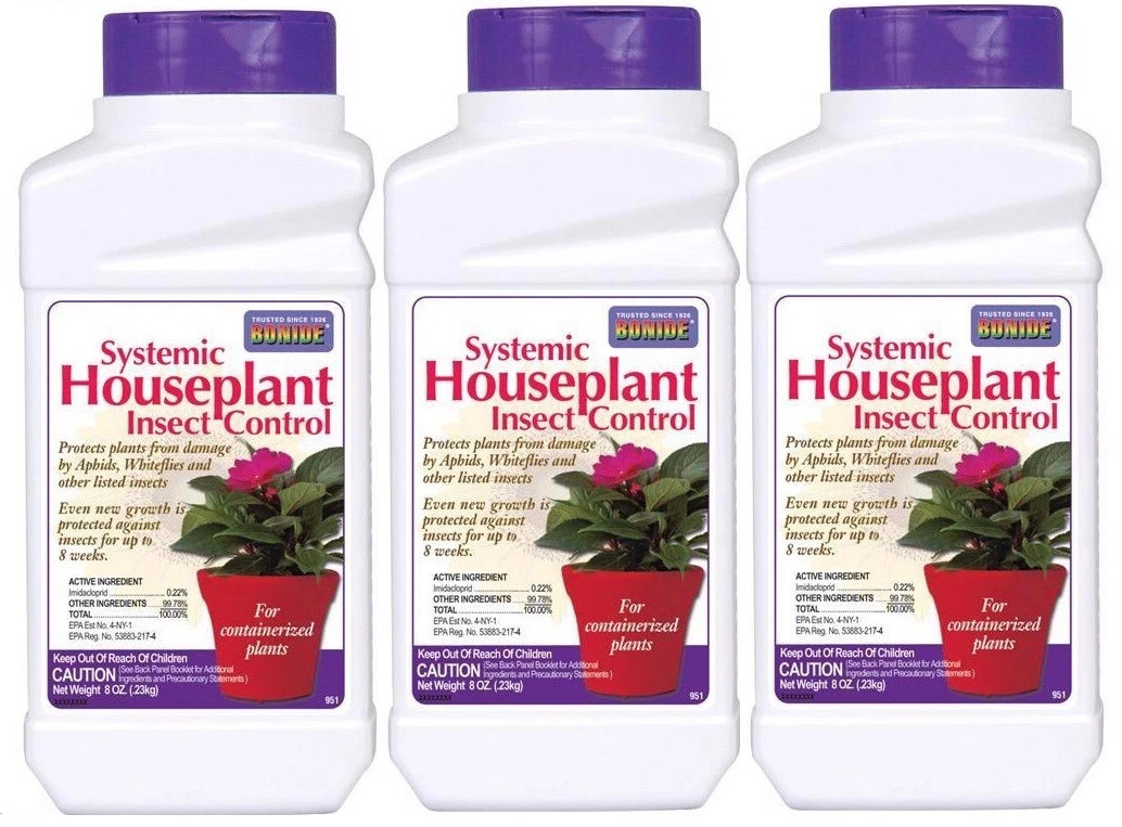 (3 PACK) Bonide Systemic Houseplant Insect Control, 8 oz Ready-to-Use Granules