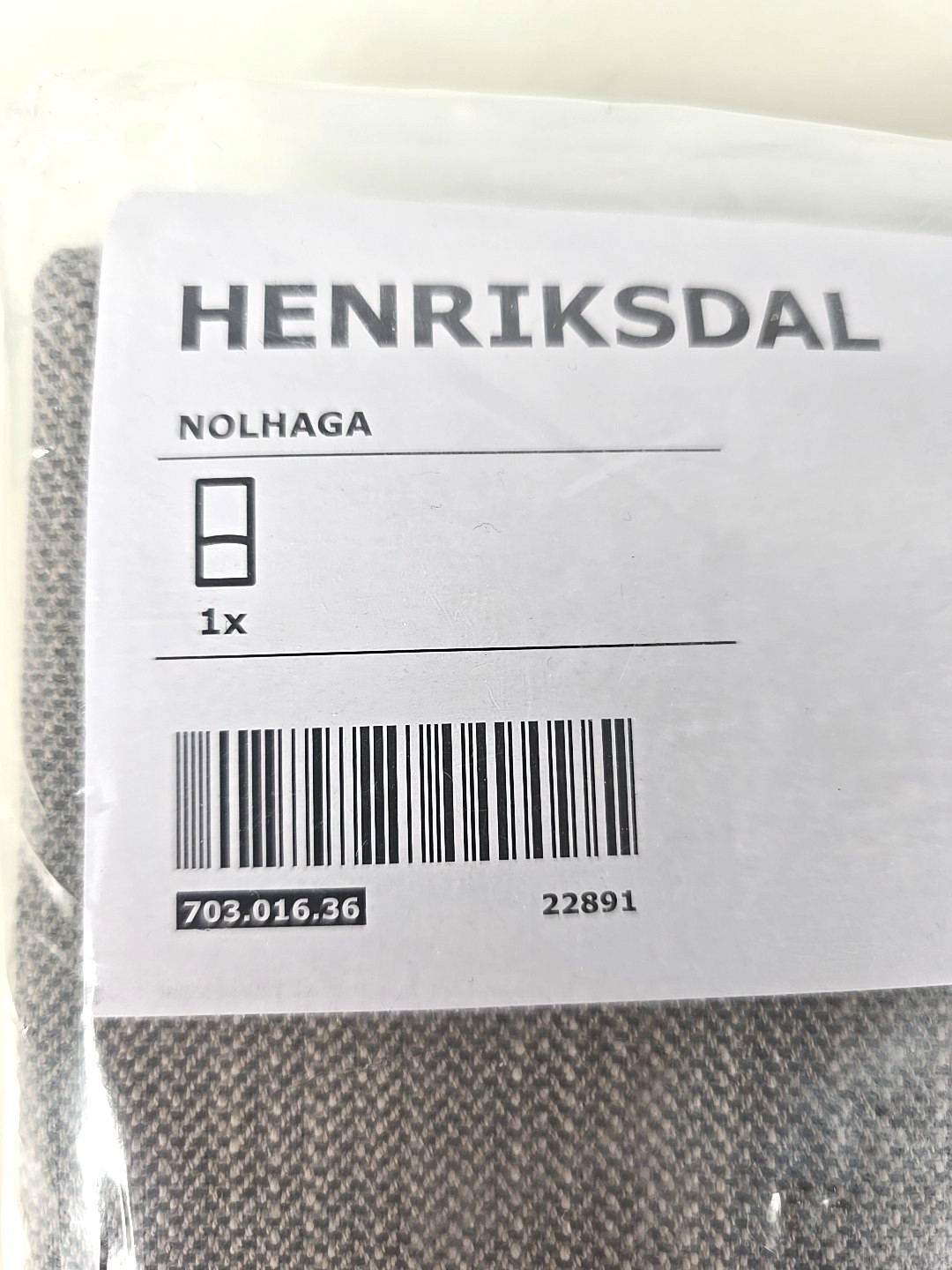 NEW – Ikea HENRIKSDAL Nolhaga Gray Beige Dining Slip Chair Cover – Qty 1