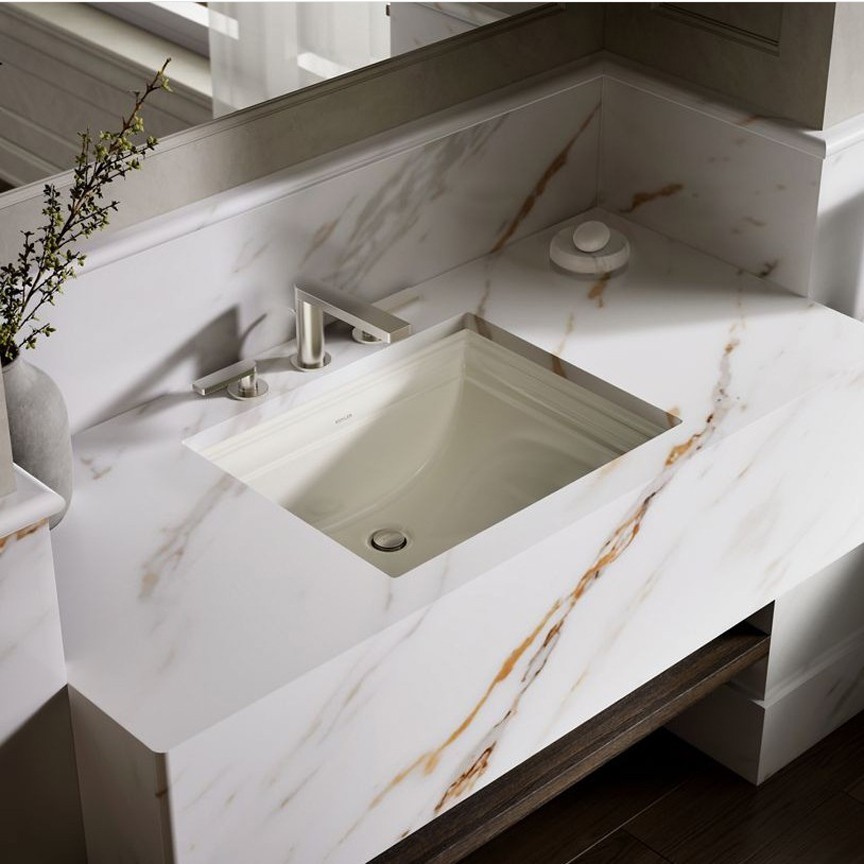 Kohler K-2339-96 Memoirs® 20″ rectangular undermount bathroom sink, Biscuit