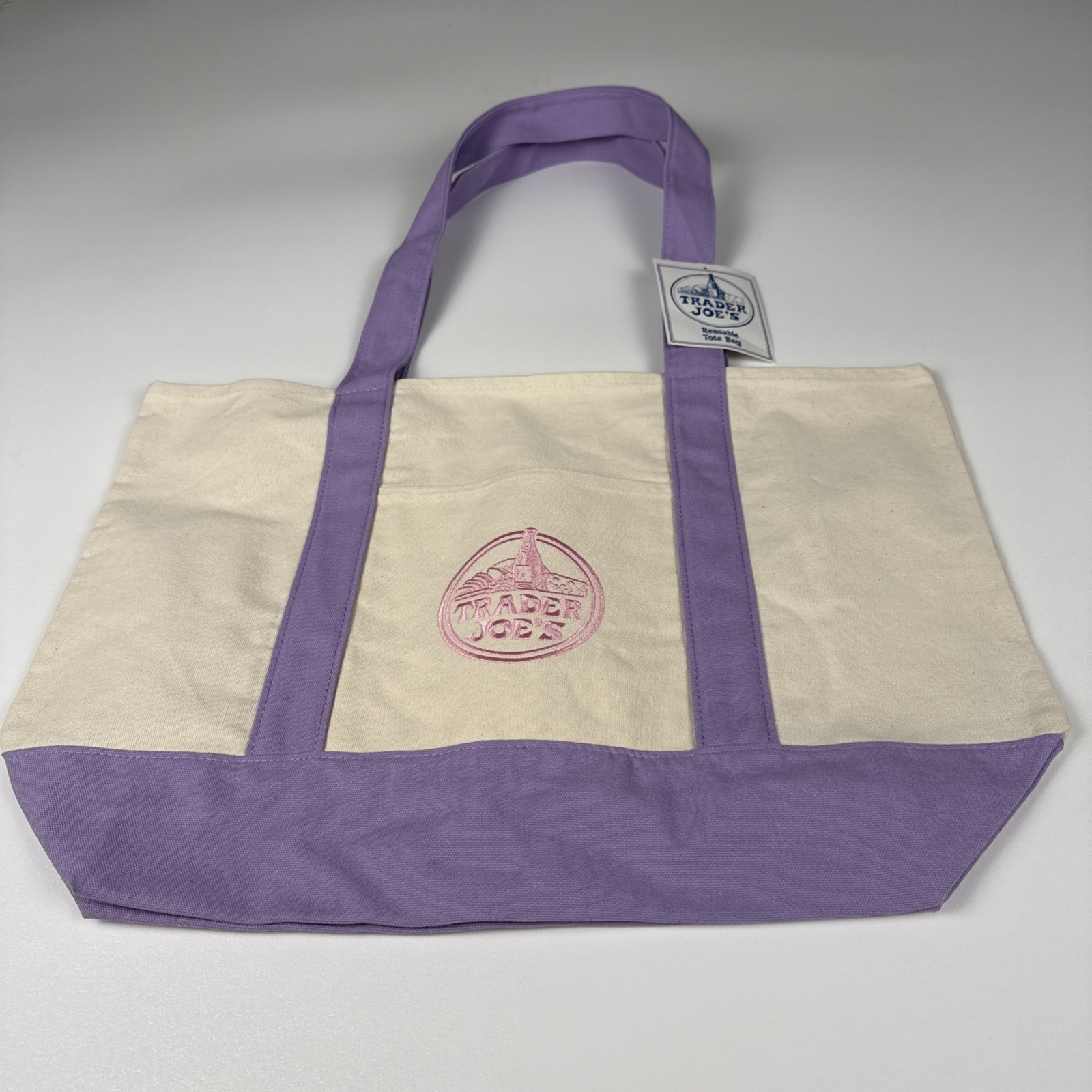 Trader Joe’s NWT Large Spring 2026 Lavender Tote Bag