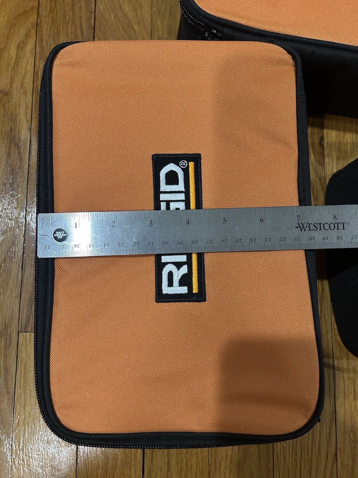 THREE (3) GENUINE RIDGID ORANGE TOOL BAGS 11 x 7 x 3.5″ ZIPPERED SOFT CASES NEW
