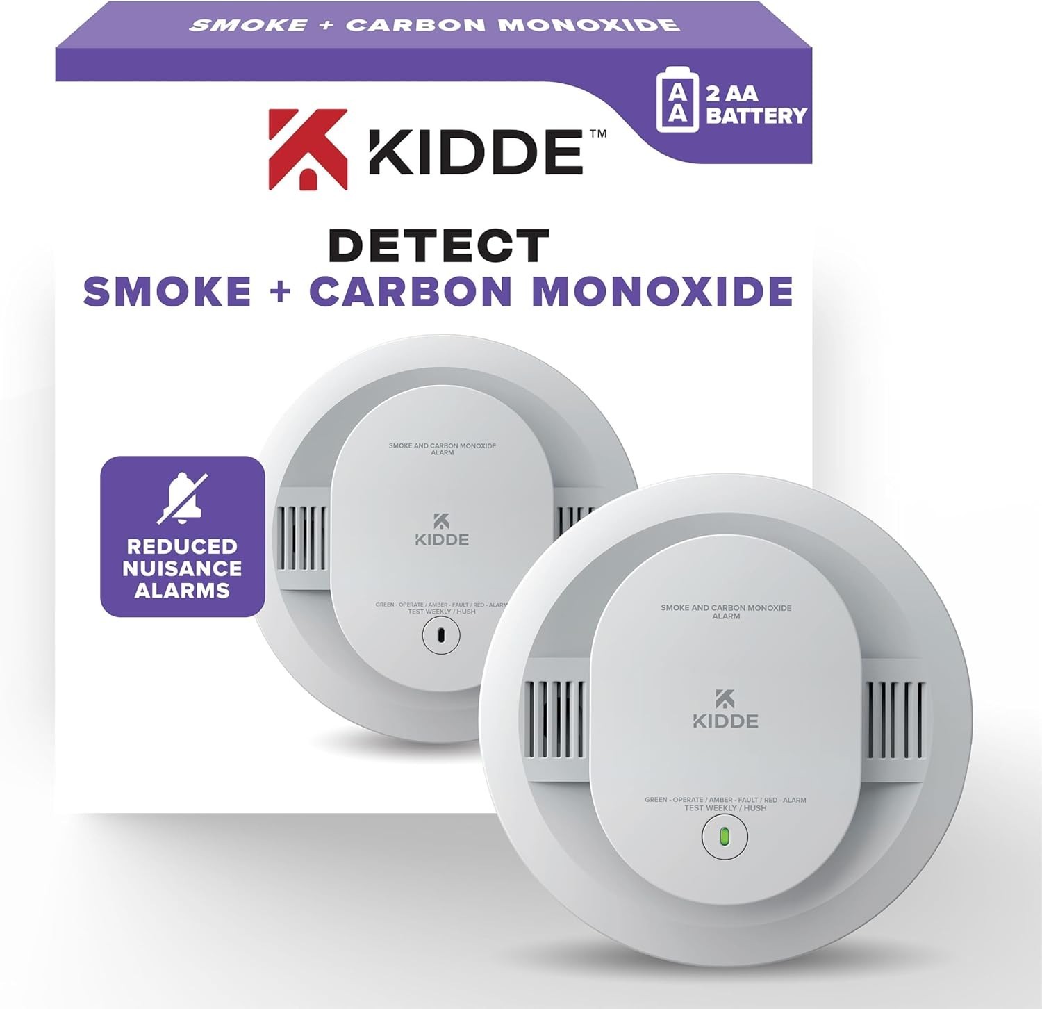 Kidde 30CUDR Smoke /Carbon Monoxide Detector 85 dB Alarm 5 inches AA Battery NEW