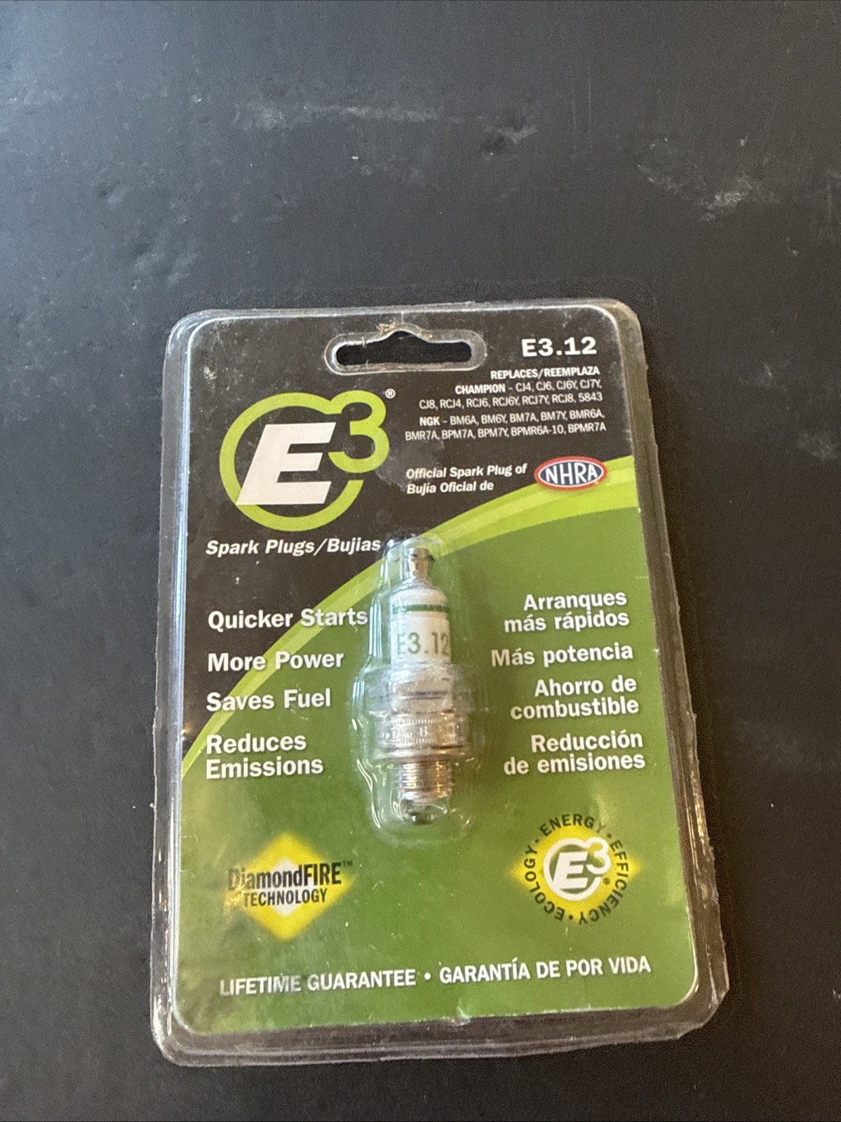 E3 Spark Plug E3.12 Fits Many Small 2 cycles NEW