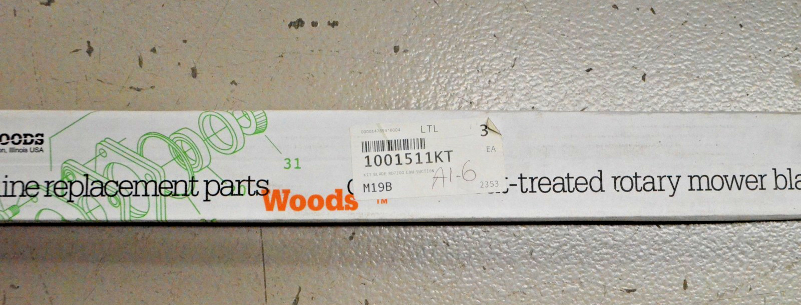 New, Woods 1001511KT – Kit Blade RD7200 Low Suction – Fits: FM2060