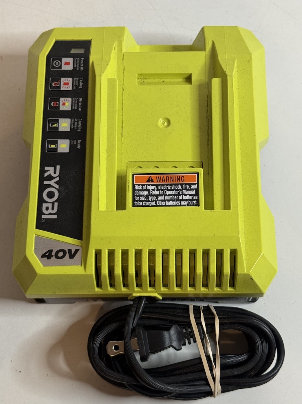 Ryobi OP401 40V Lithium-Ion Fast Rapid Quick Charger 120v-60hz-72w Input
