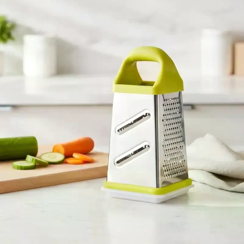 4-Sided Stainless Steel Box Grater Cheese Vegetable Slicer Kitchen Tool