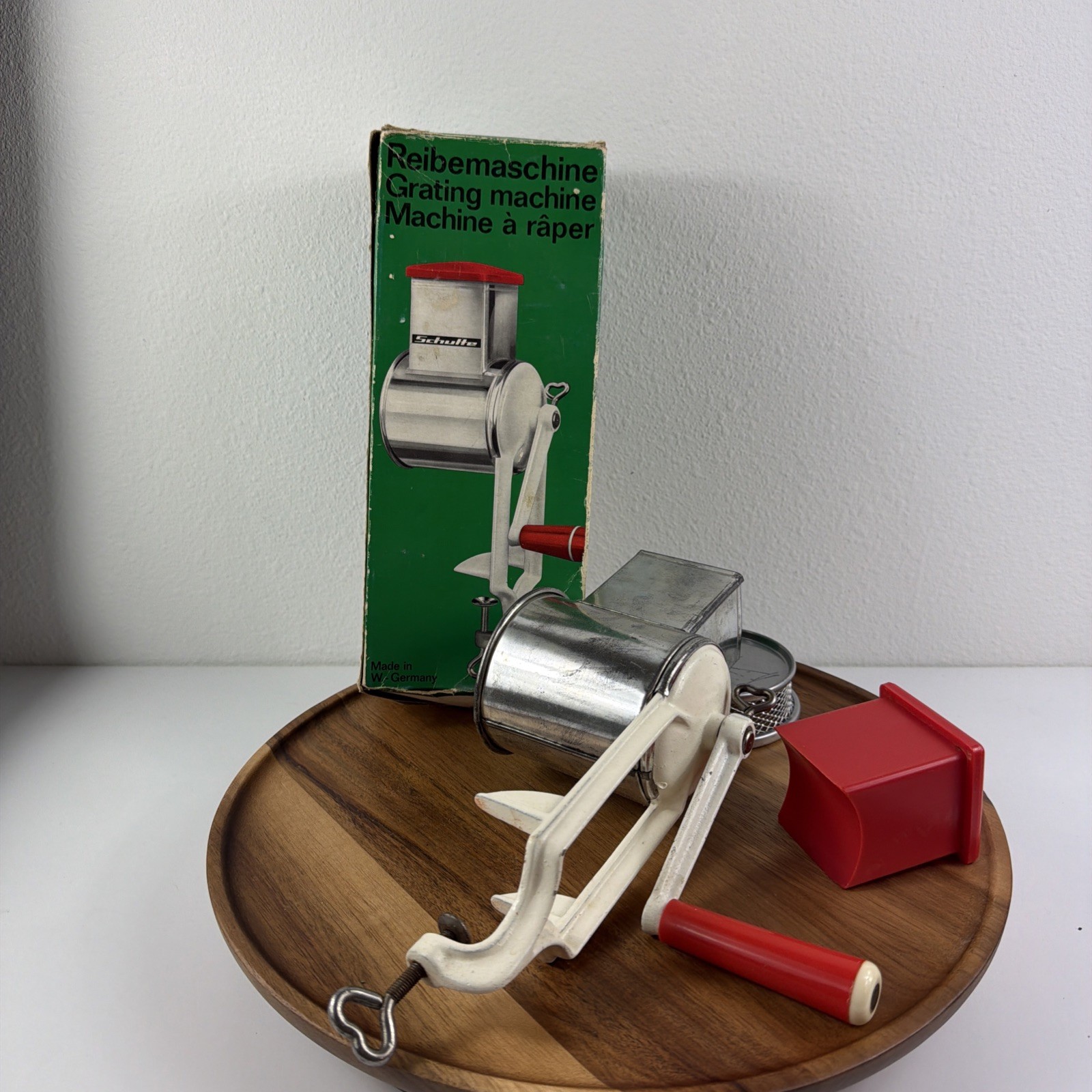VTG MCM Schulte No. 810 Rotary Cheese Nut Grater West Germany w/ Original Box