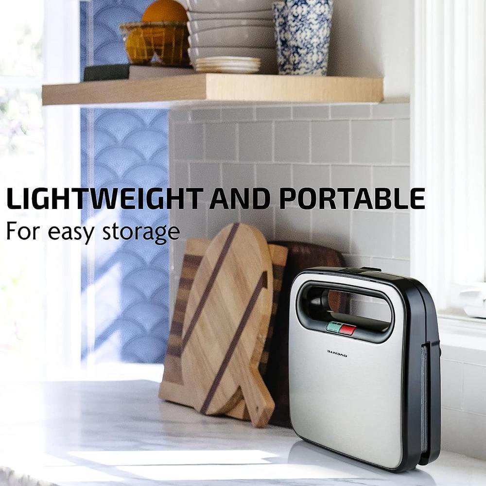 Electric Sandwich Maker, Non-Stick Plates, Indicator Lights, New-Black GPS401B