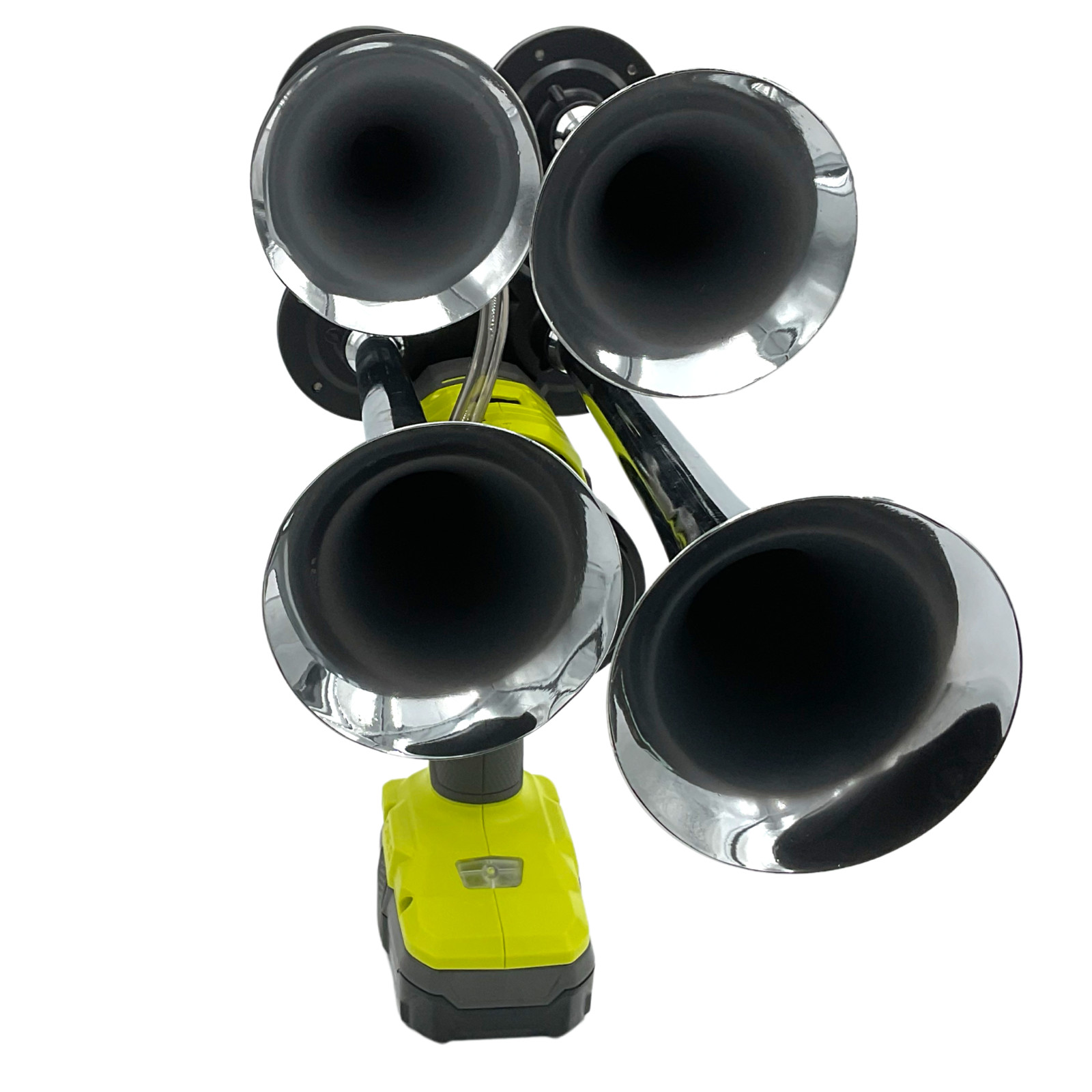For Ryobi 18V Drill Train 4 Horn Quad Black Air Trumpets with Battery +Charger