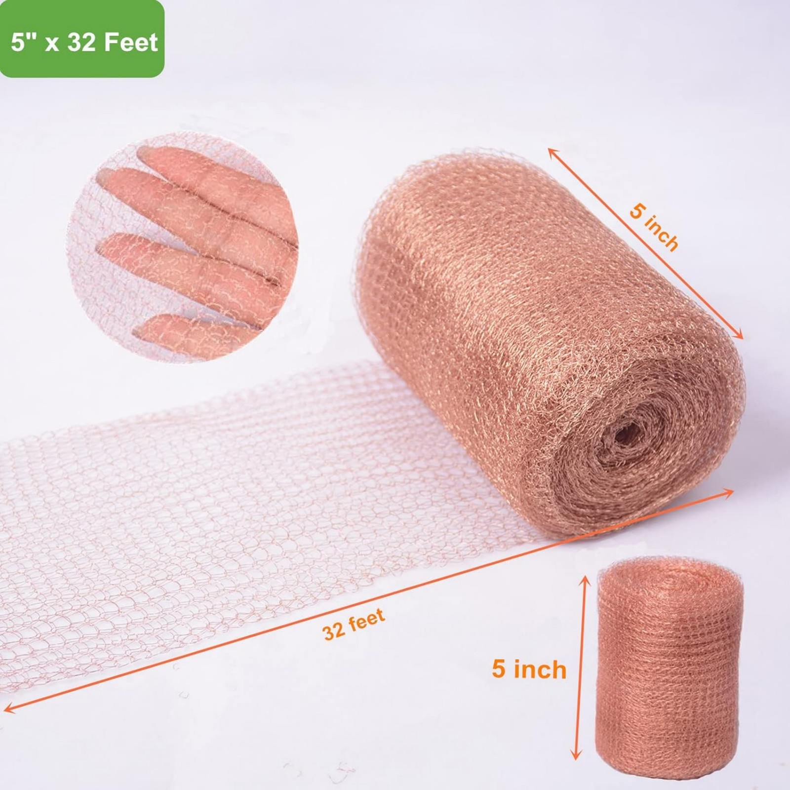 5inch x 32feet Rustproof Copper Mesh Roll – Rodent & Pest Prevention