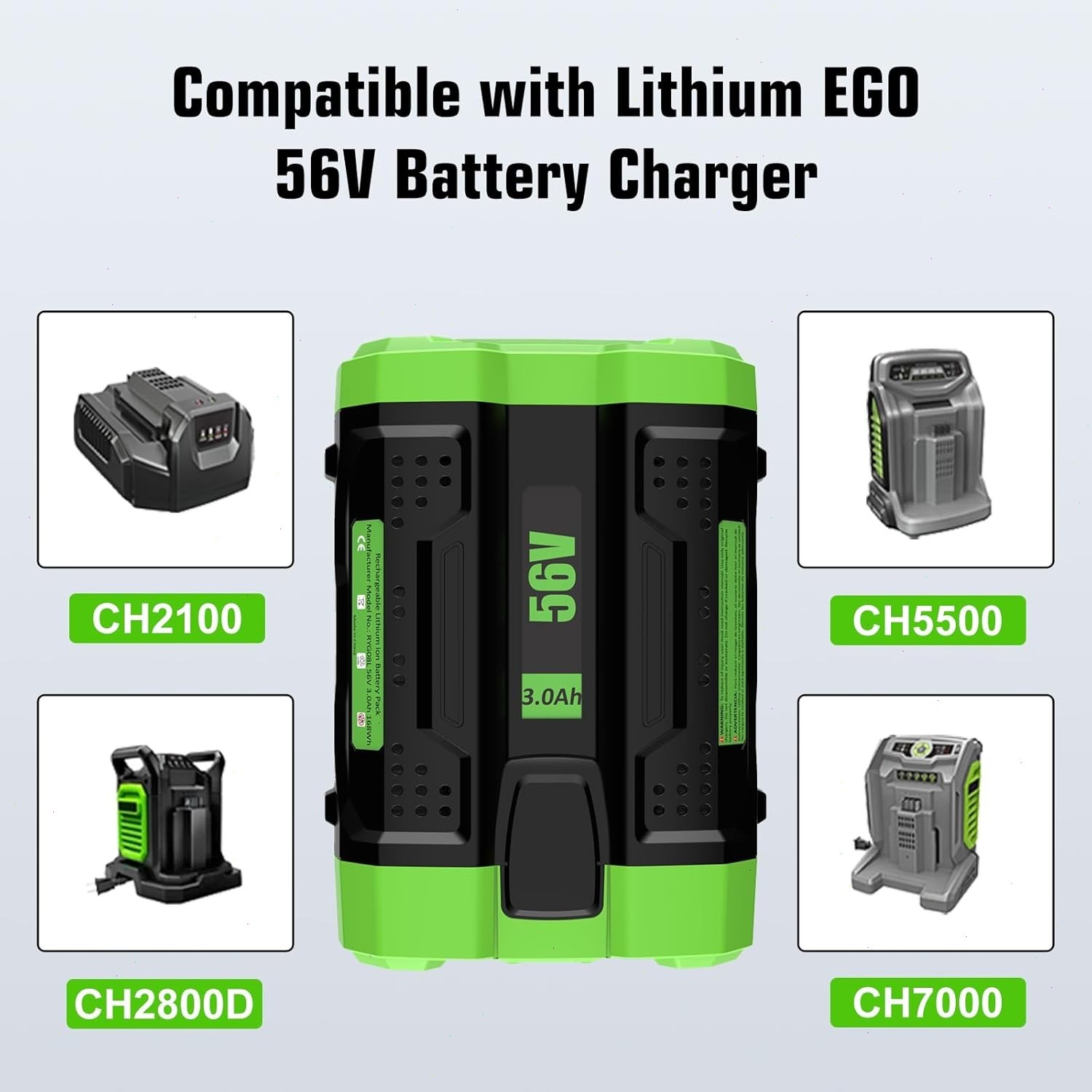 For EGO BA1400T 56V 2.5AH ARC LITHIUM ION BATTERY FITS ALL EGO 56V Power+ TOOLS