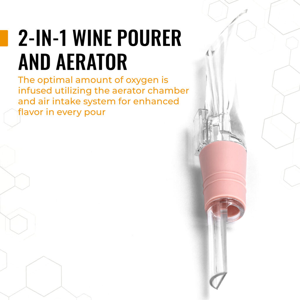Cork Genius Bottle-Top Wine Aerator with Dripless Pour Spout – Easy to Clean