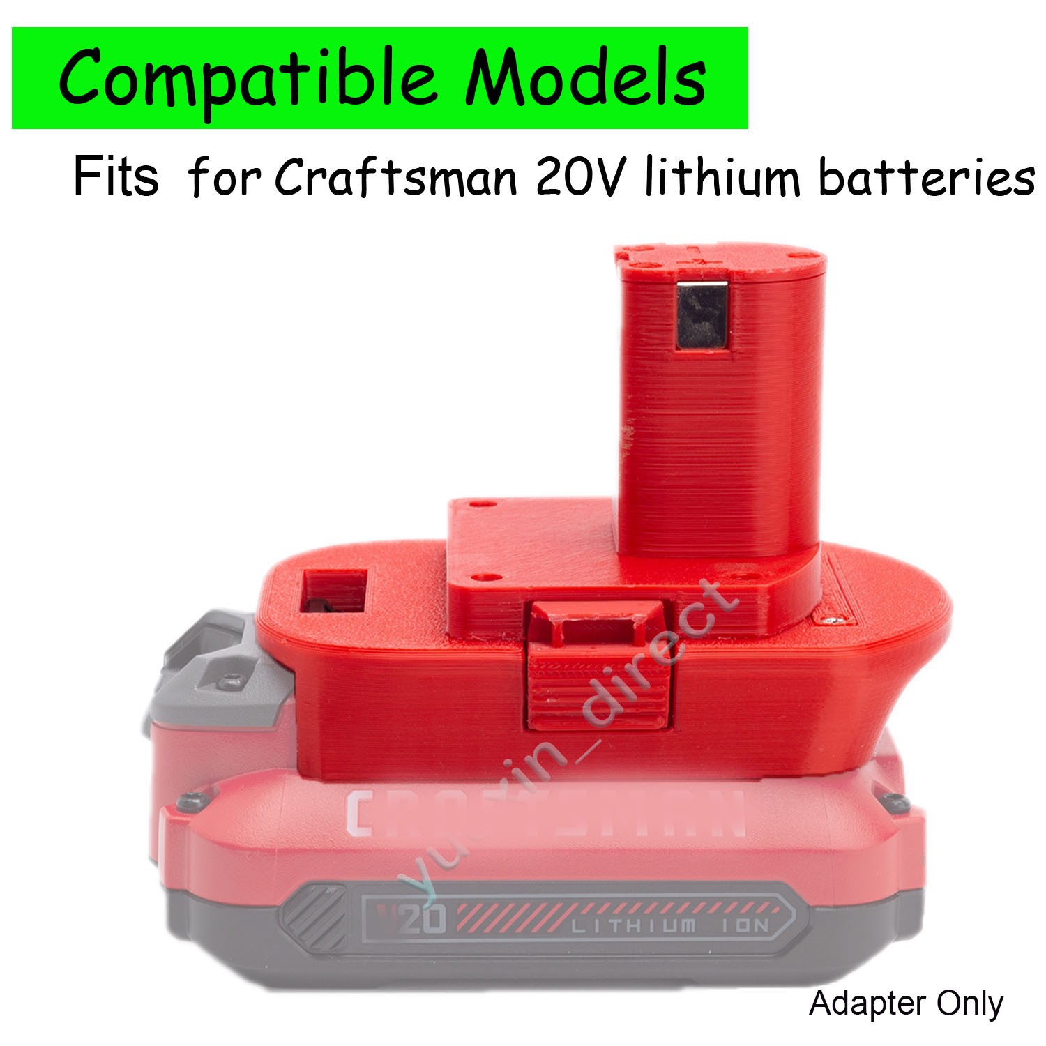 Adapter For Craftsman v-20 20V Lithium Battery to for Ryobi 18V Tools Converter