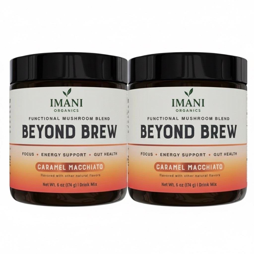 4-PACK CARAMEL Beyond Brew Mushroom Coffee 7-in-1 Cacao Energy/focus/Gut/Mental!