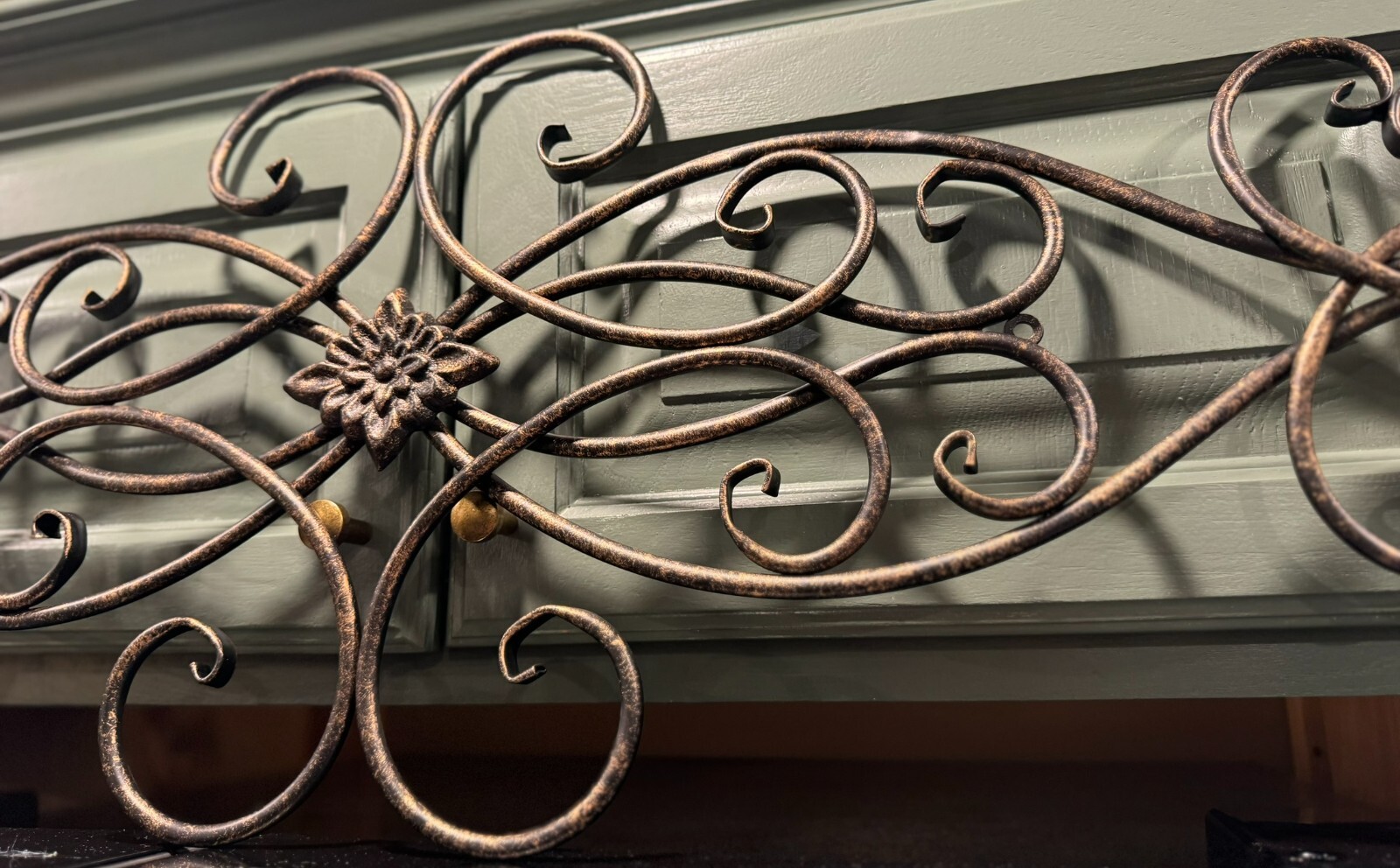 37 in Decor Tuscan Rustic Old World Scrolling GARDEN Iron Wall Grille Art metal