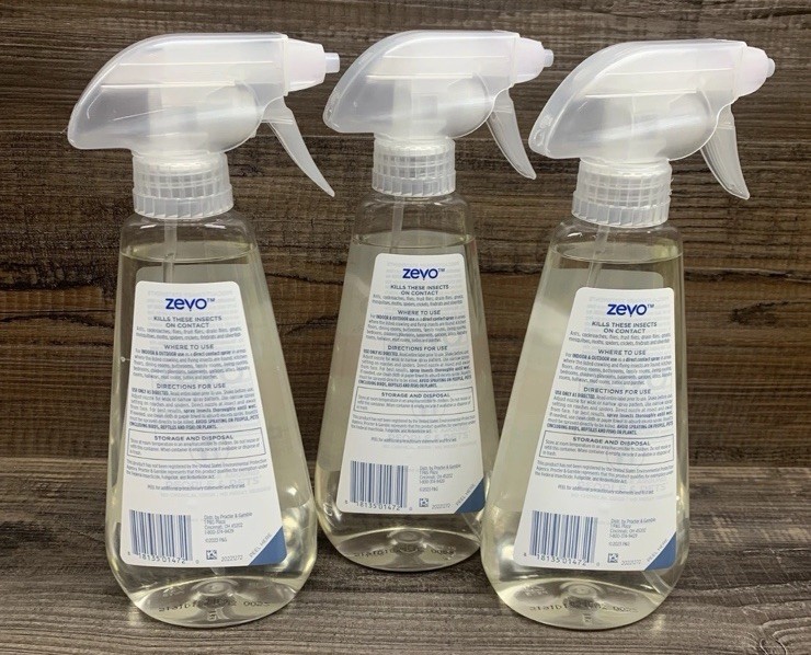 Lot Of 3 Zevo Ant, Roach & Fly killer trigger Spray 12 fl oz Safe Pets And Kids