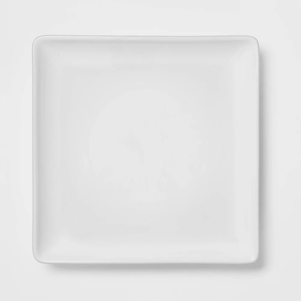 Square Rim Porcelain 16pc Dinnerware Set – Threshold