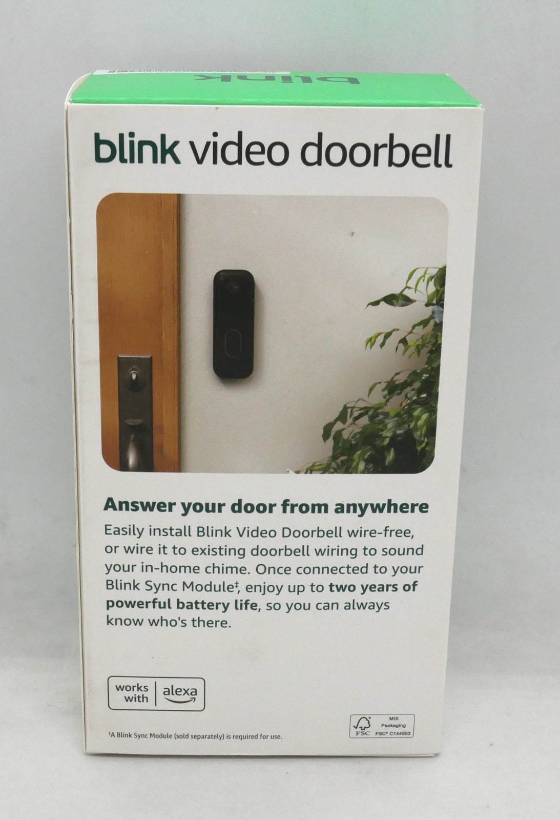 BLINK WIRELESS HOME SECURITY (BLACK) (2nd Gen/2025 MODEL) VIDEO DOORBELL *NEW*