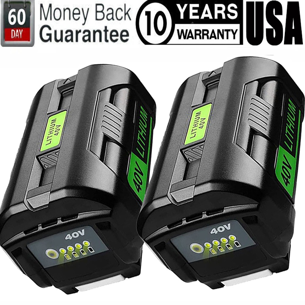 2PACK 8.0Ah Battery For Ryobi 40Volt Lithium OP4050 OP40602 8000mAh Battery
