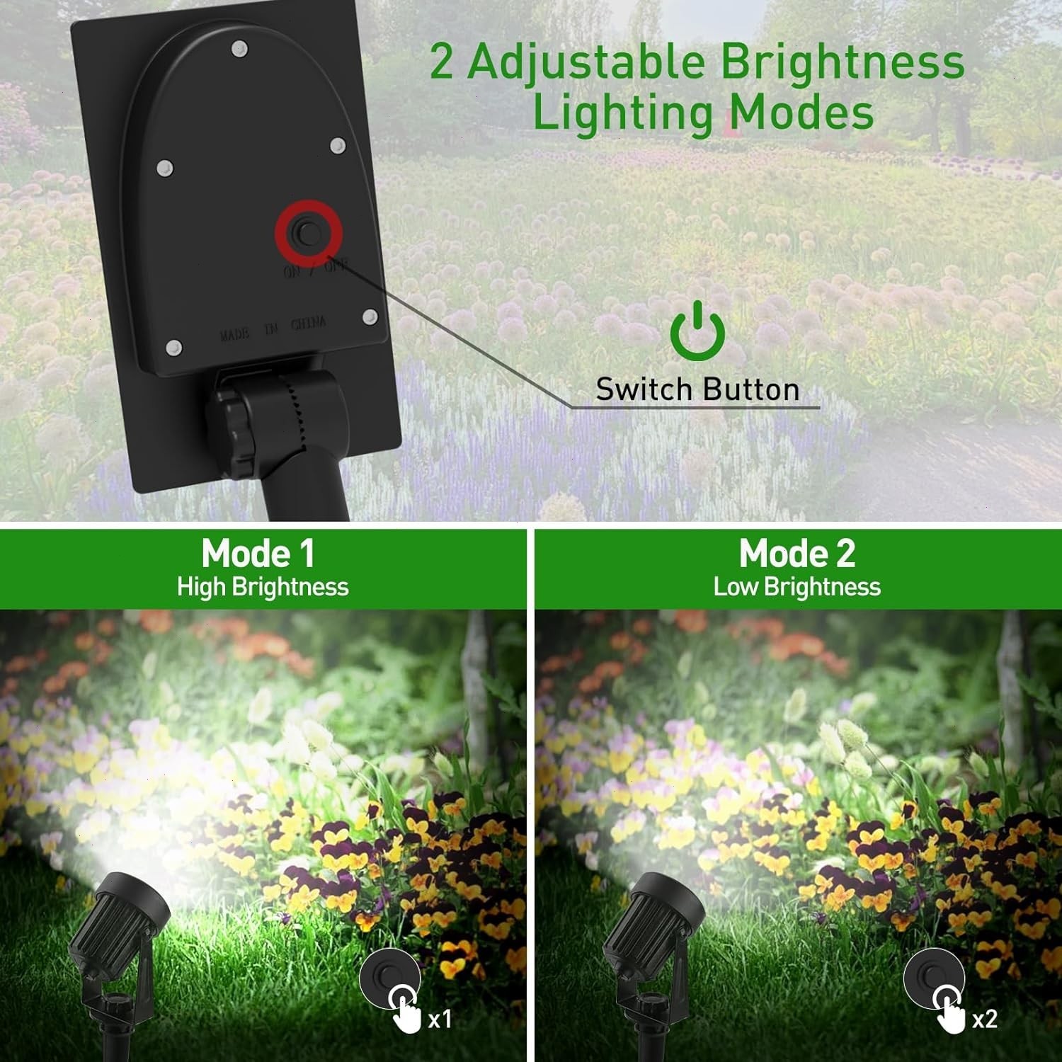 T-SUN Solar Landscape Spot Light Garden IP65 Waterproof For Driveway Pathway US
