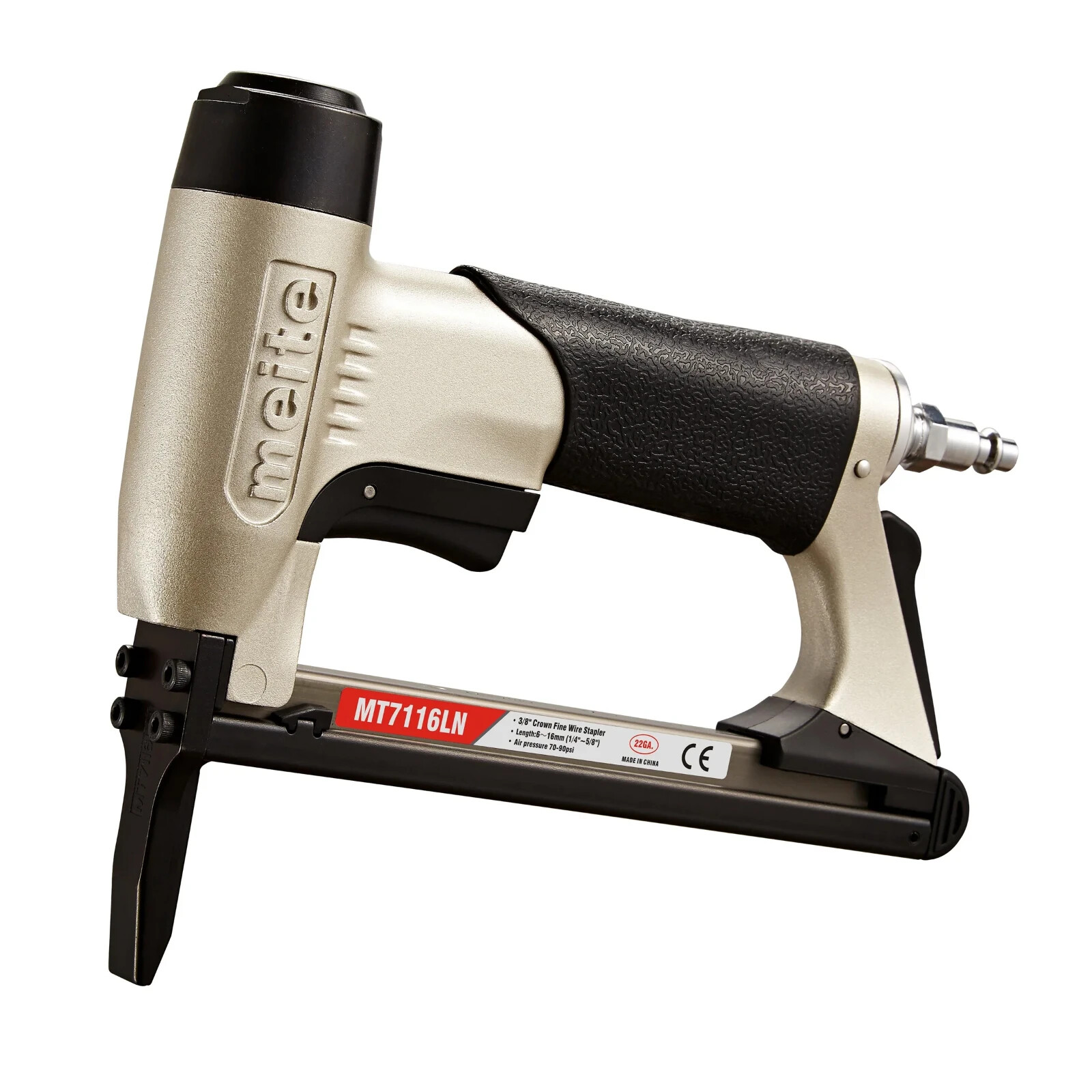 meite MT7116LN Pneumatic Upholstery Stapler 22 Gauge 71 Series 3/8″ Crown