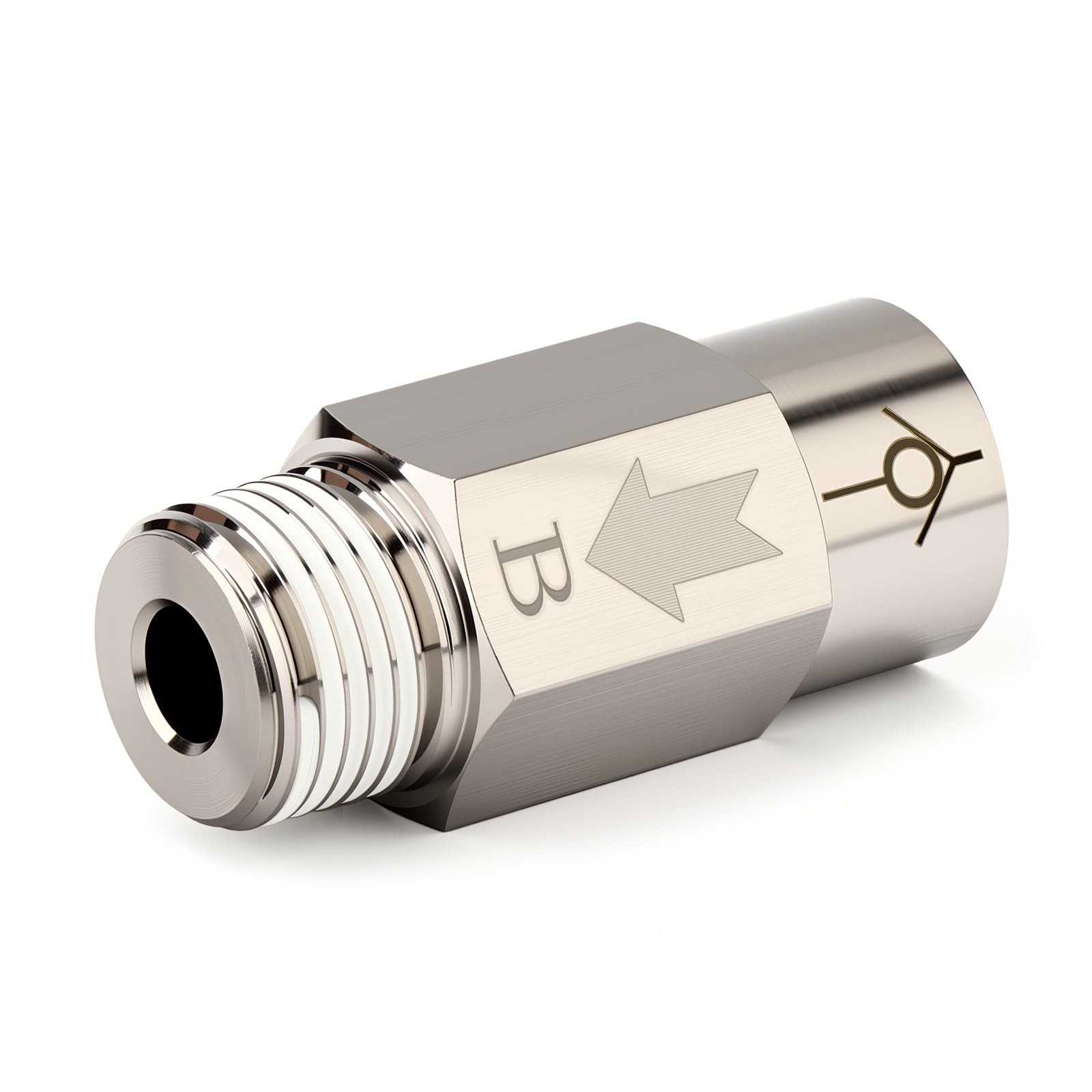 GASHER 1Pc One-Way Non-return Check Valve 1/4″ Male x 1/4″ Female Thread, Pre…