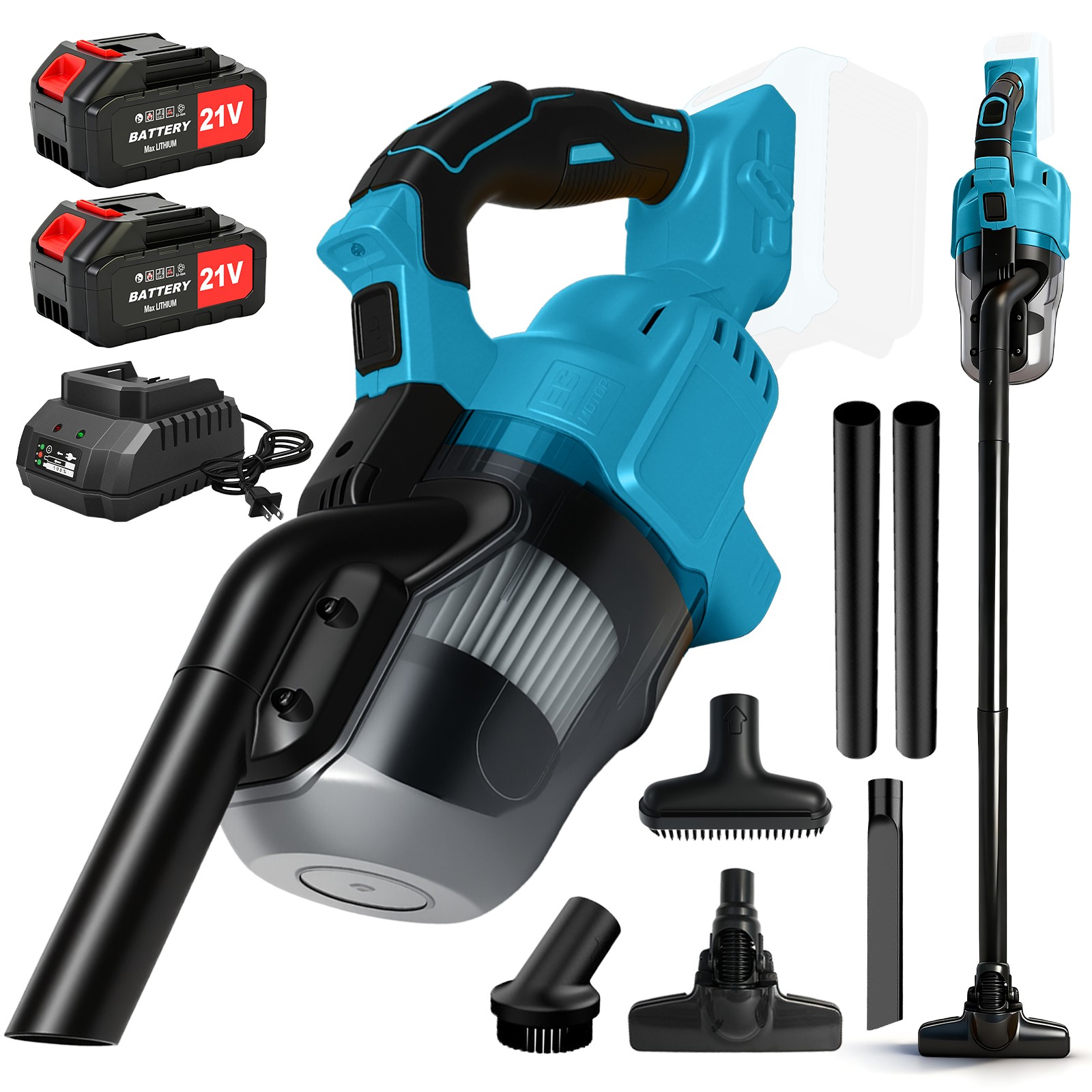 5 in 1 for Makita 20V Battery Cordless Car Handheld Vacuum Cleaner 500W 2*4.0Ah
