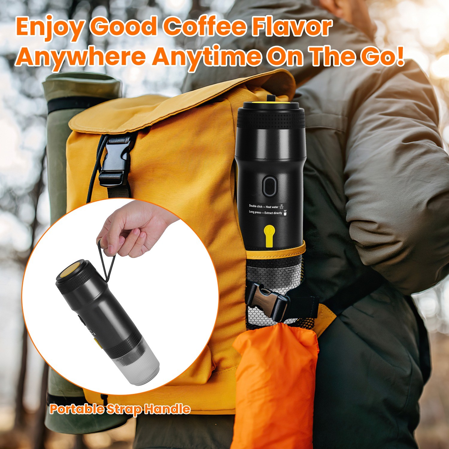 7500mAh Portable Electric Espresso Machine Car Coffee Maker Self-Heating Travel