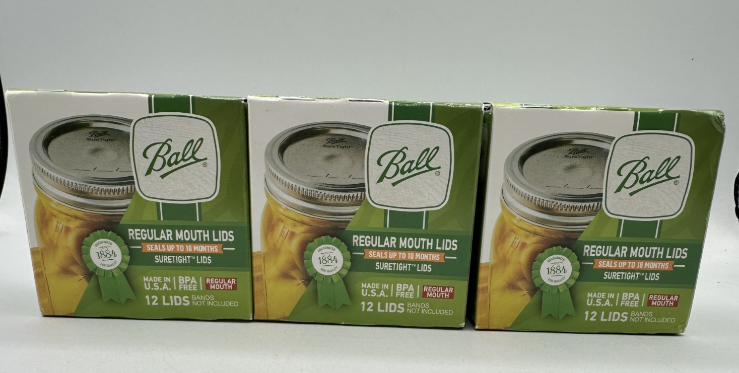Ball Regular Mouth Canning Lids 6 Pack BPA Free Mason Jar Seals 72 lids total