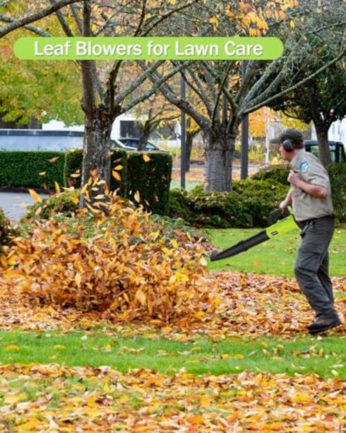 Cordless Leaf Blower – 2×5.2Ah Battery, 530CFM 170MPH, Powerful Battery