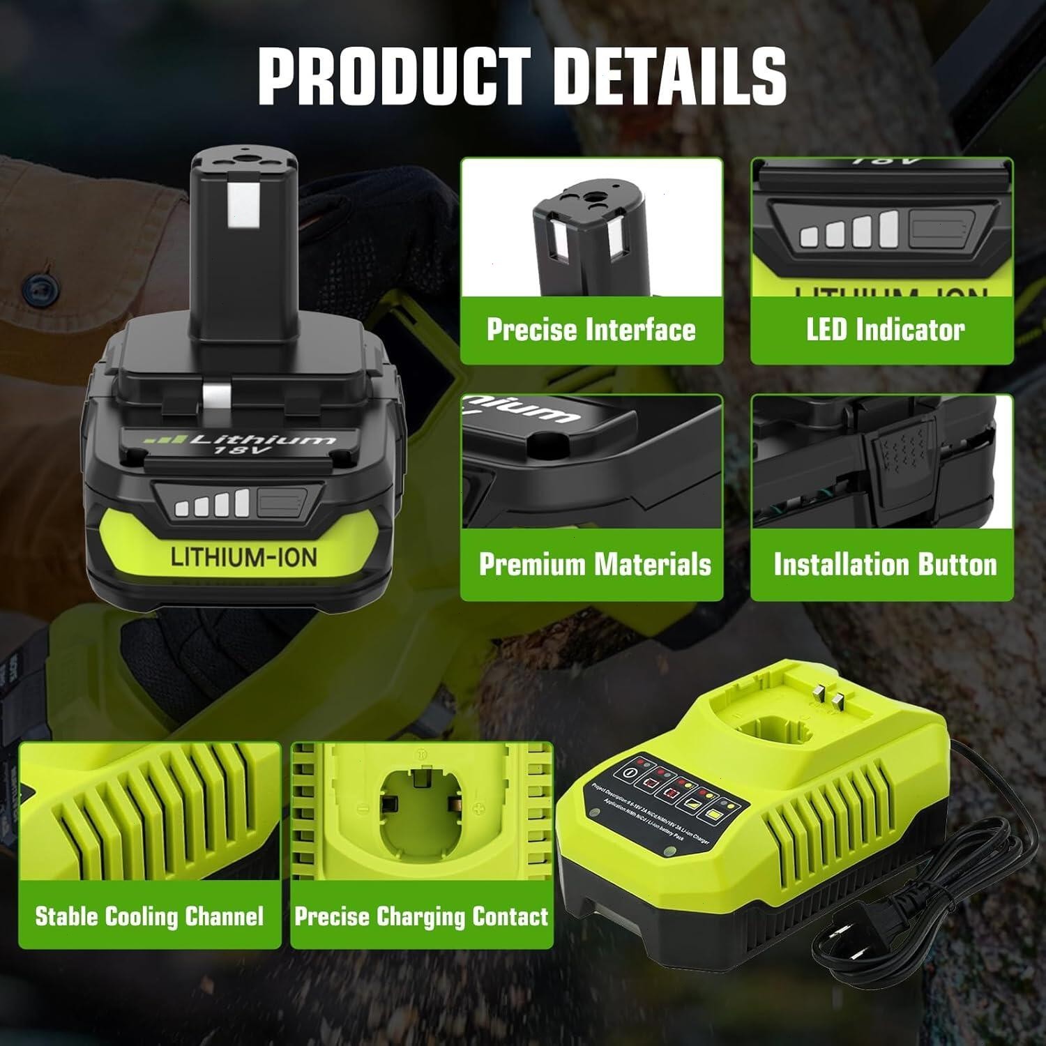 2PACK 3.6Ah For RYOBI 18V Battery One Plus Compact Lithium-Ion P190 P192 P108